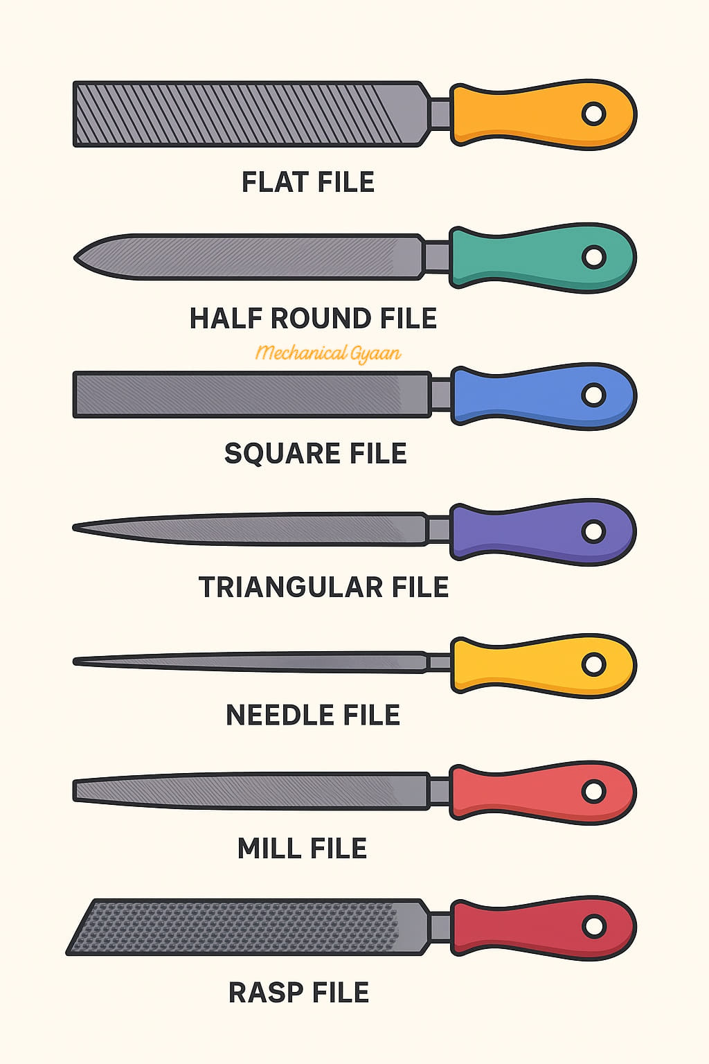 Mechanical - Types of File #reelschallengereelschallenge #fbpost2025シ ...