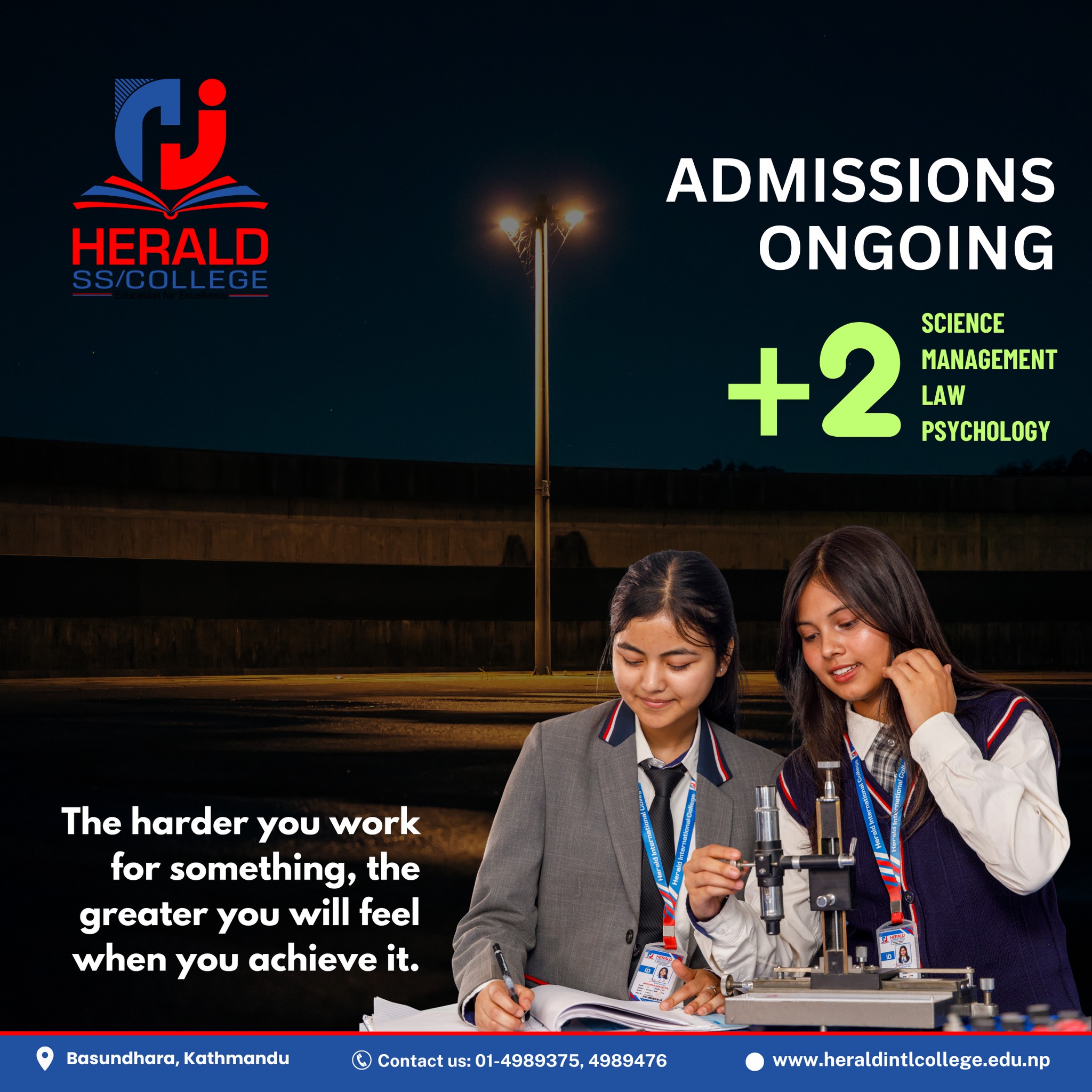 Herald - 🚨 ADMISSIONS ONGOING! 🚨 🔥 IGNITE Your Future After SEE! 🎓 +2 ...