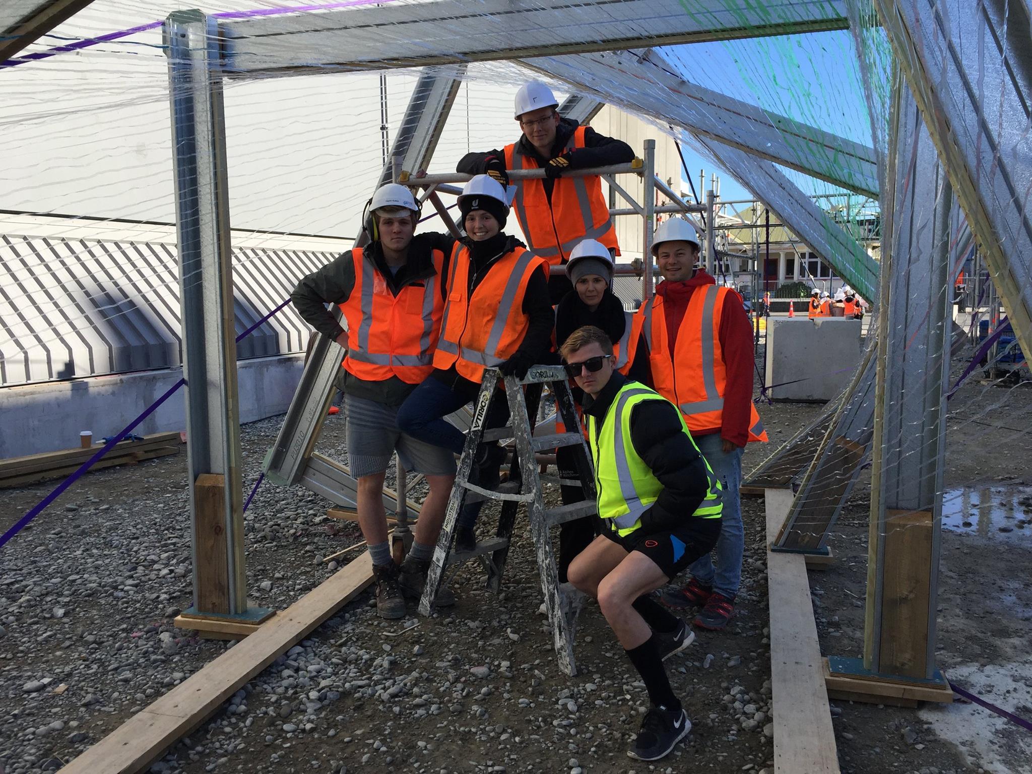 A few shots of Team ribbon, with the install of their structure at the ...
