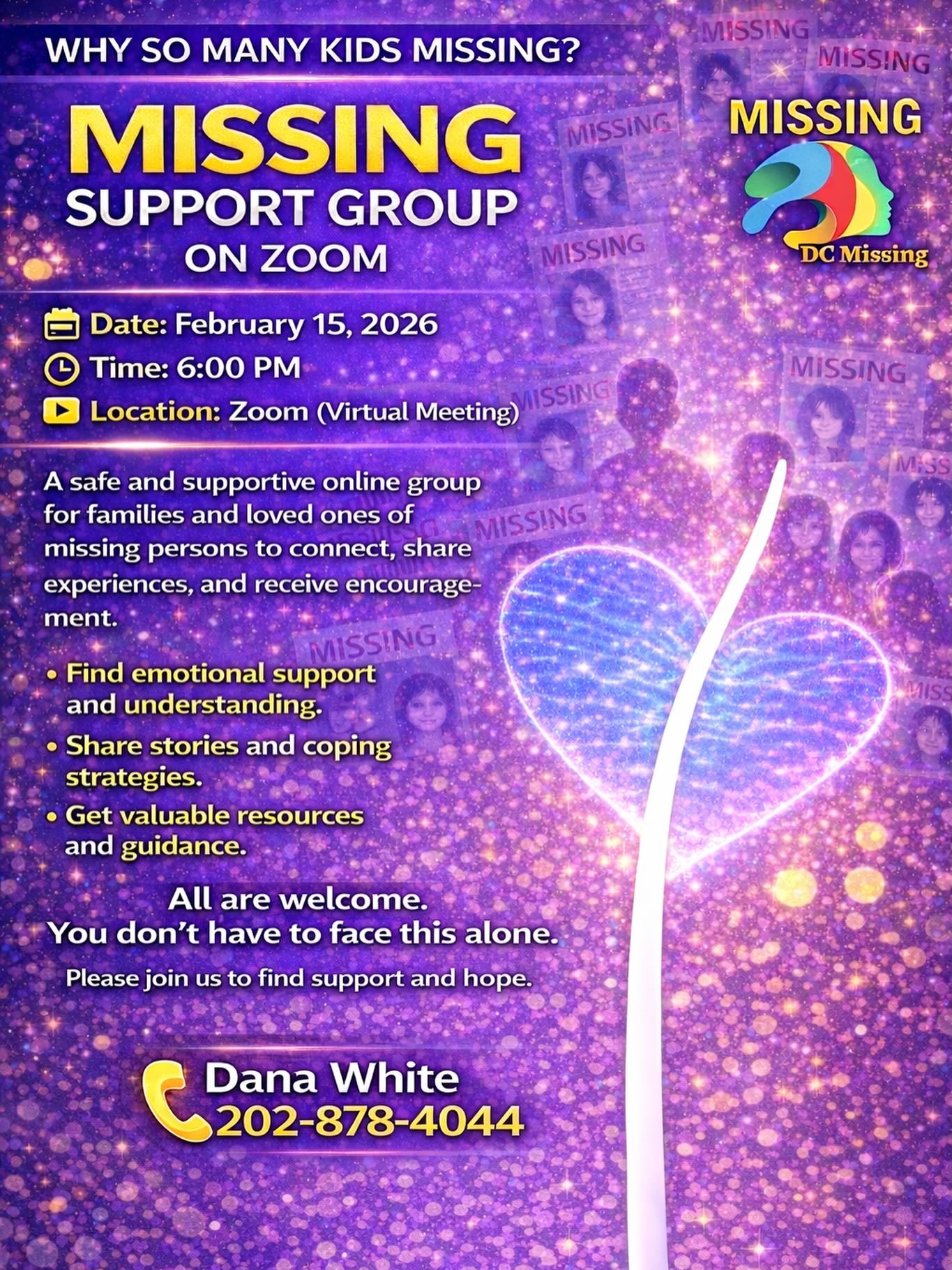 💜 Missing Support Group –... - DC Missing Kids/Children | Facebook