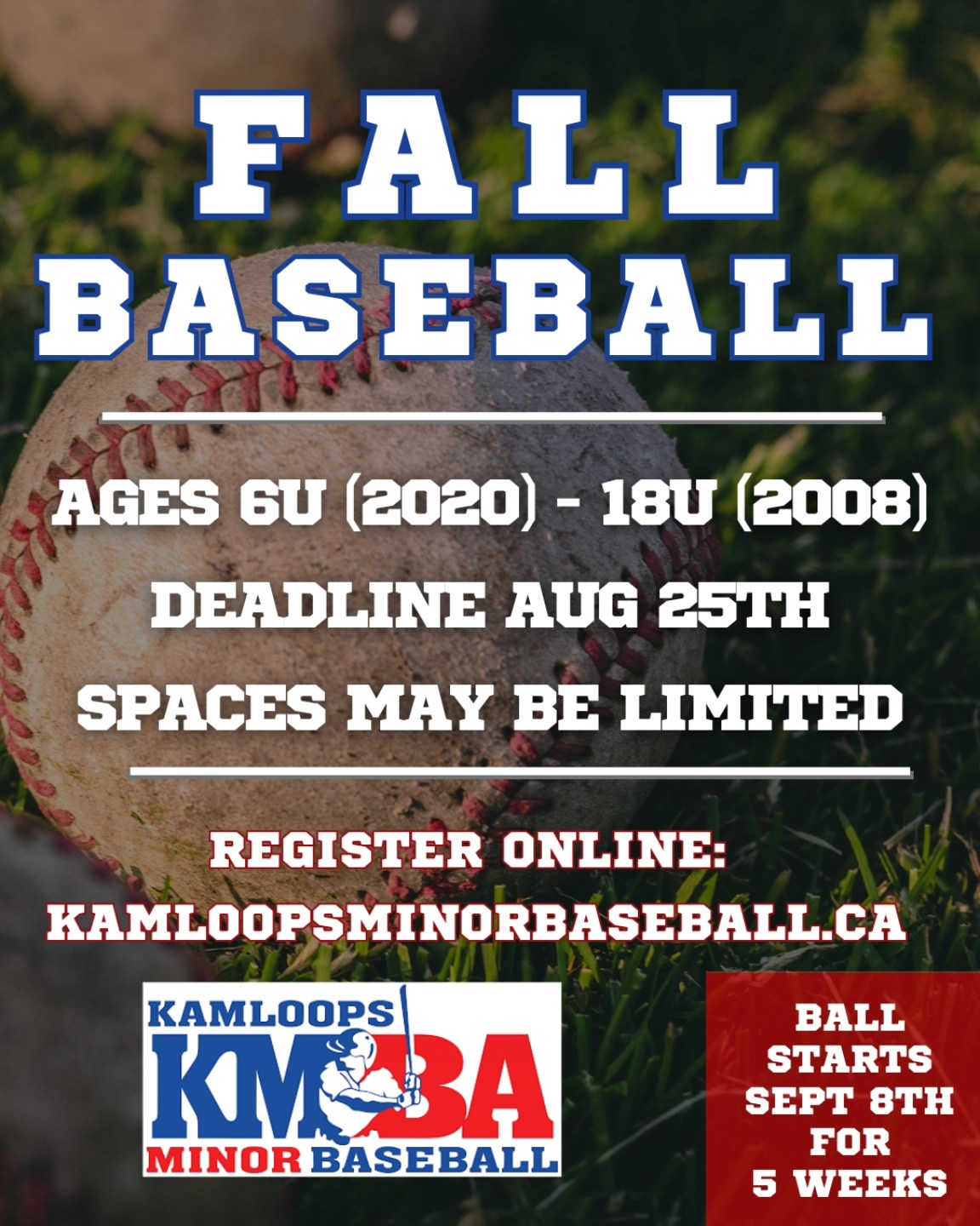 Kamloops - Much anticipated Fall baseball announcement!🍂⚾️ Registration ...