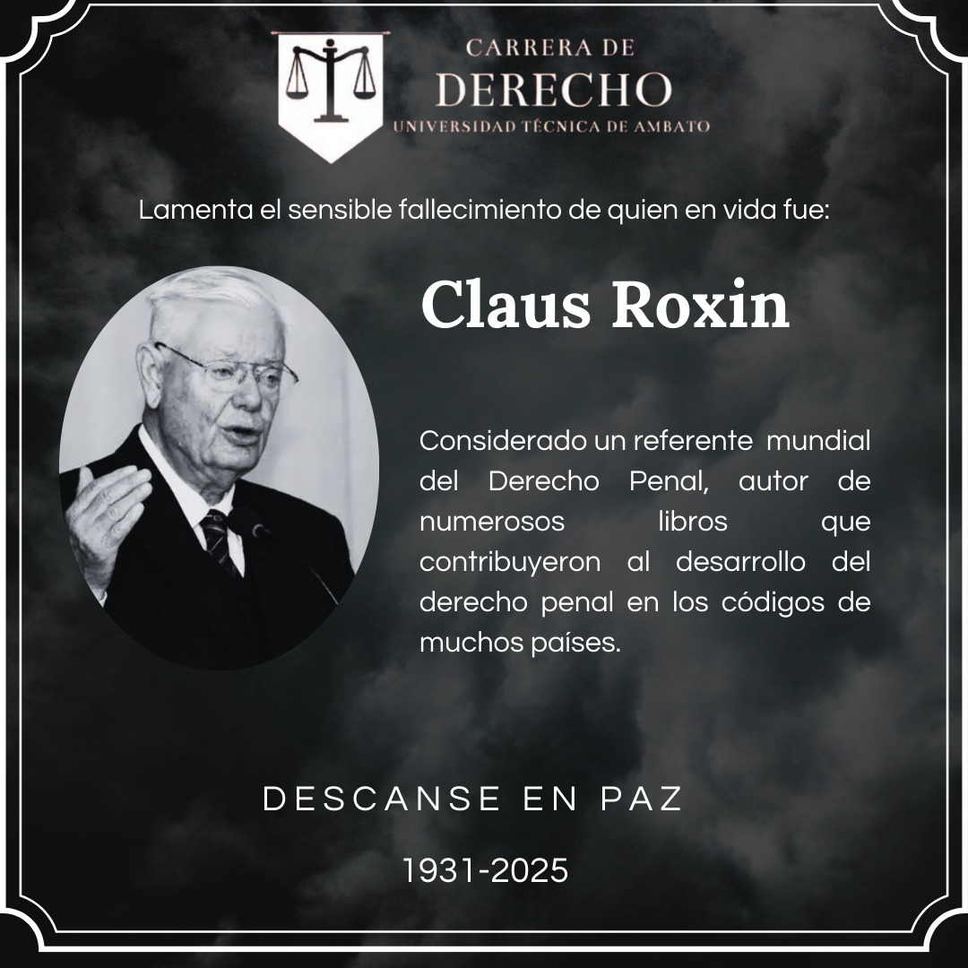 Carrera - Fallece el Dr. Claus Roxin, eminente jurista alemán ...