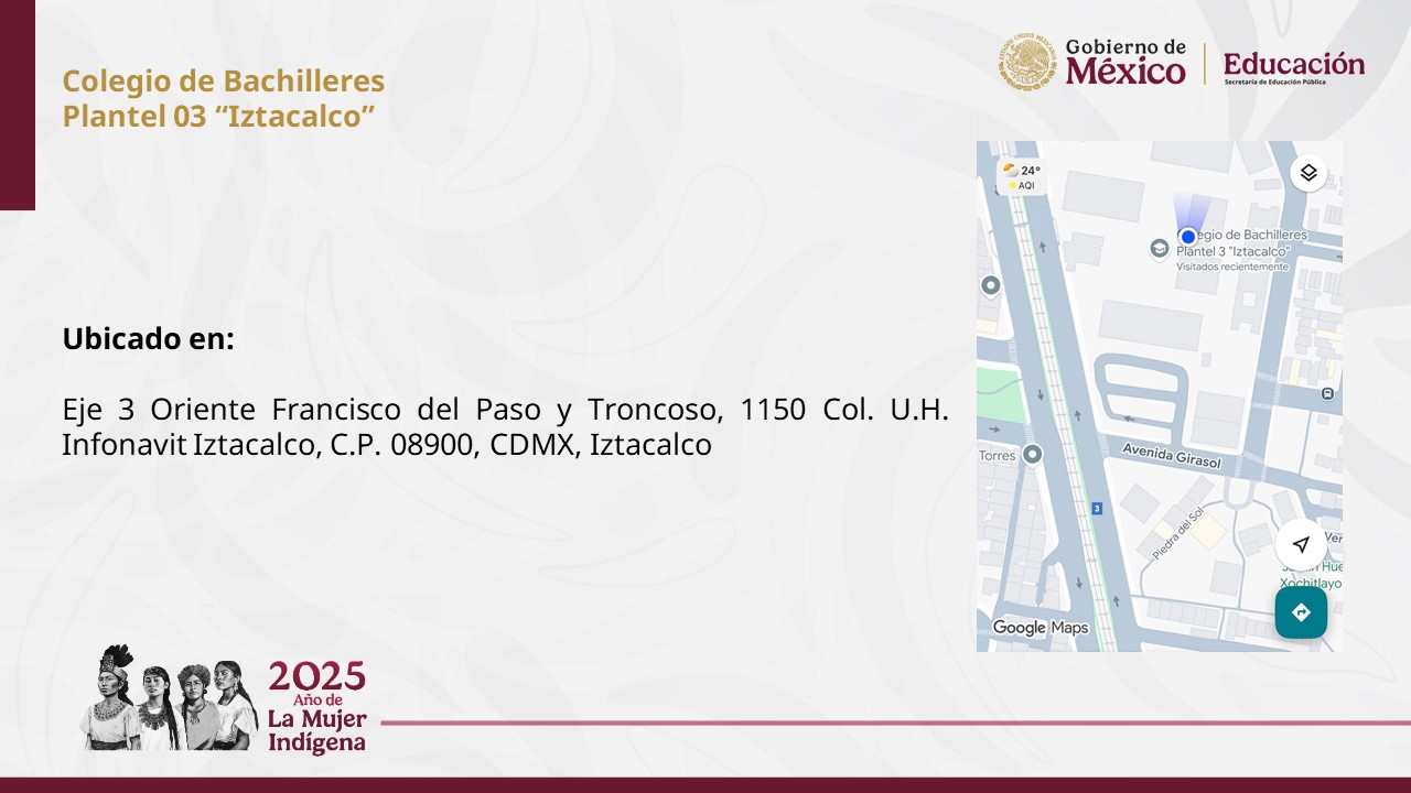 Colegio de... - Colegio de Bachilleres Plantel 03 Iztacalco