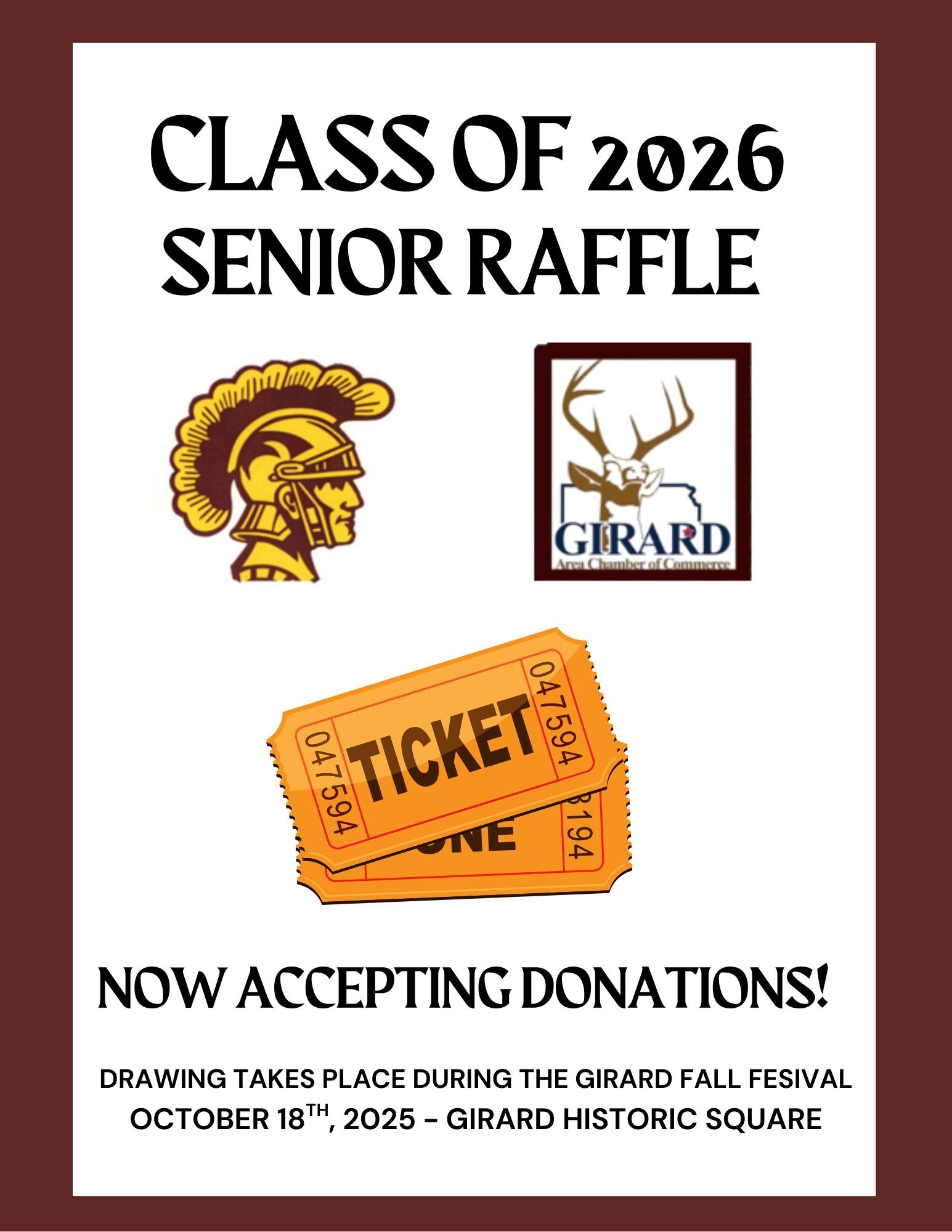 Girard - 🎟️ The GHS Class of 2026 is now accepting donations for their ...