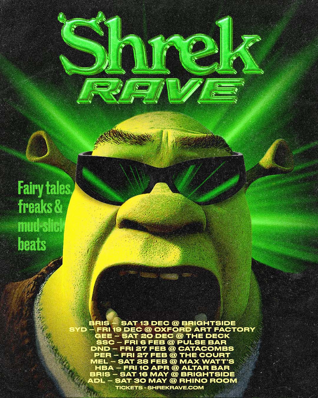 SHREK RAVE BRISBANE