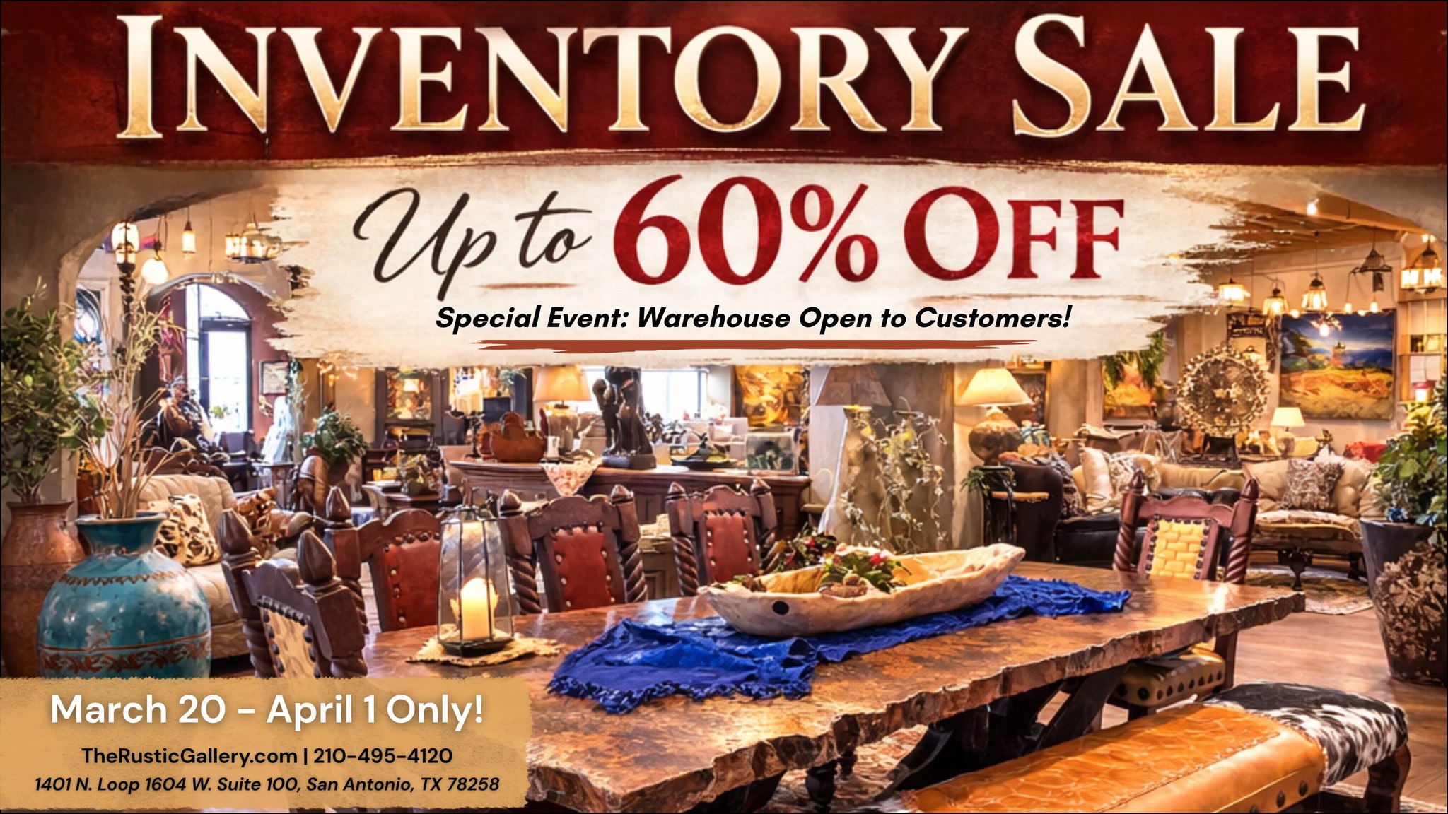 The Rustic Gallery Spring Inventory Sale - Up to %60 Off