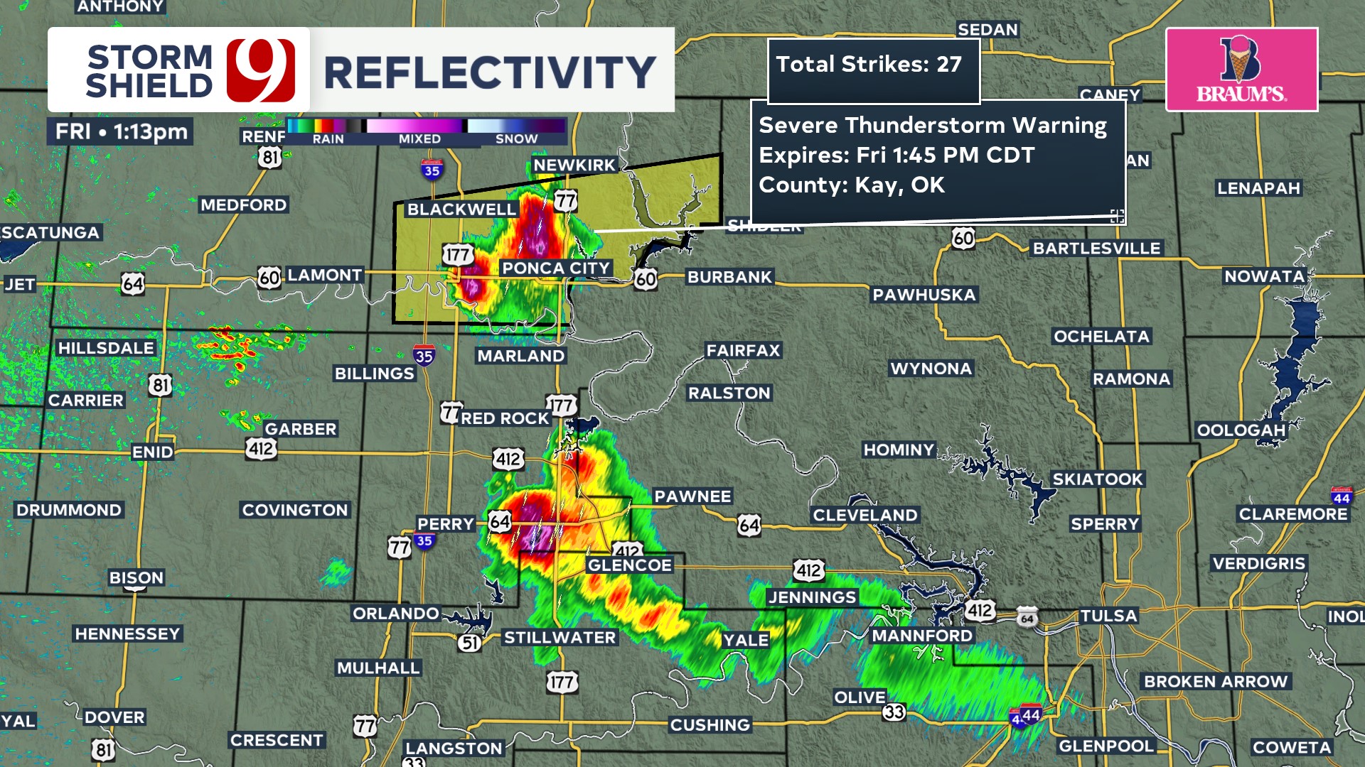 David - 1:10 pm Update: Tracking a couple of strong to marginally ...