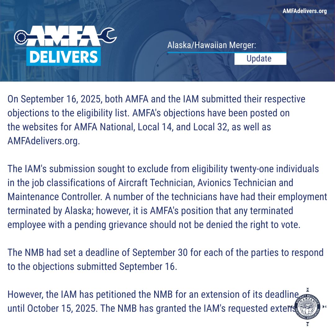 We’re... - Aircraft Mechanics Fraternal Association (AMFA) | Facebook