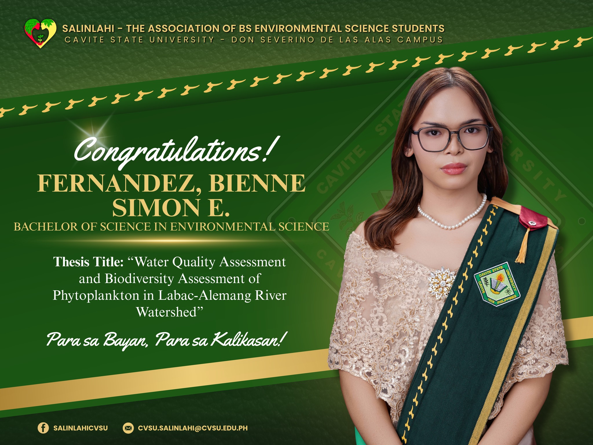 𝗦𝗔𝗟𝗜𝗡𝗟𝗔𝗛𝗜 - 𝗖𝘃𝗦𝗨 𝗘𝗻𝘃𝗶𝗿𝗼𝗻𝗺𝗲𝗻𝘁𝗮𝗹 𝗦𝗰𝗶𝗲𝗻𝗰𝗲 𝗦𝘁𝘂𝗱𝗲𝗻𝘁 𝗔𝘀𝘀𝗼𝗰𝗶𝗮𝘁𝗶𝗼𝗻 added a new ...