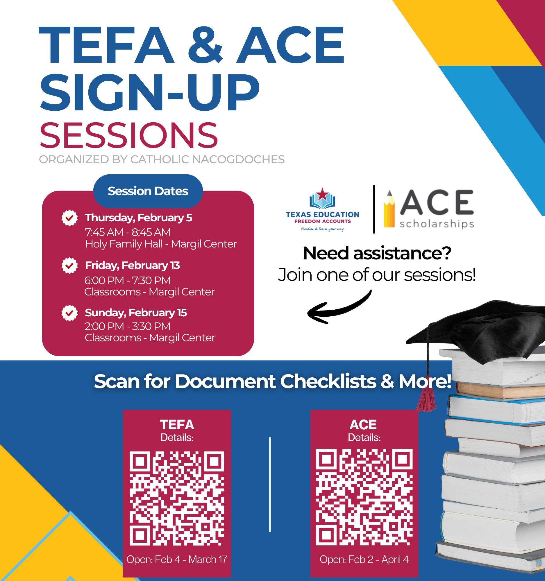 Applications for both ACE and TEFA... - Catholic Nacogdoches | Facebook