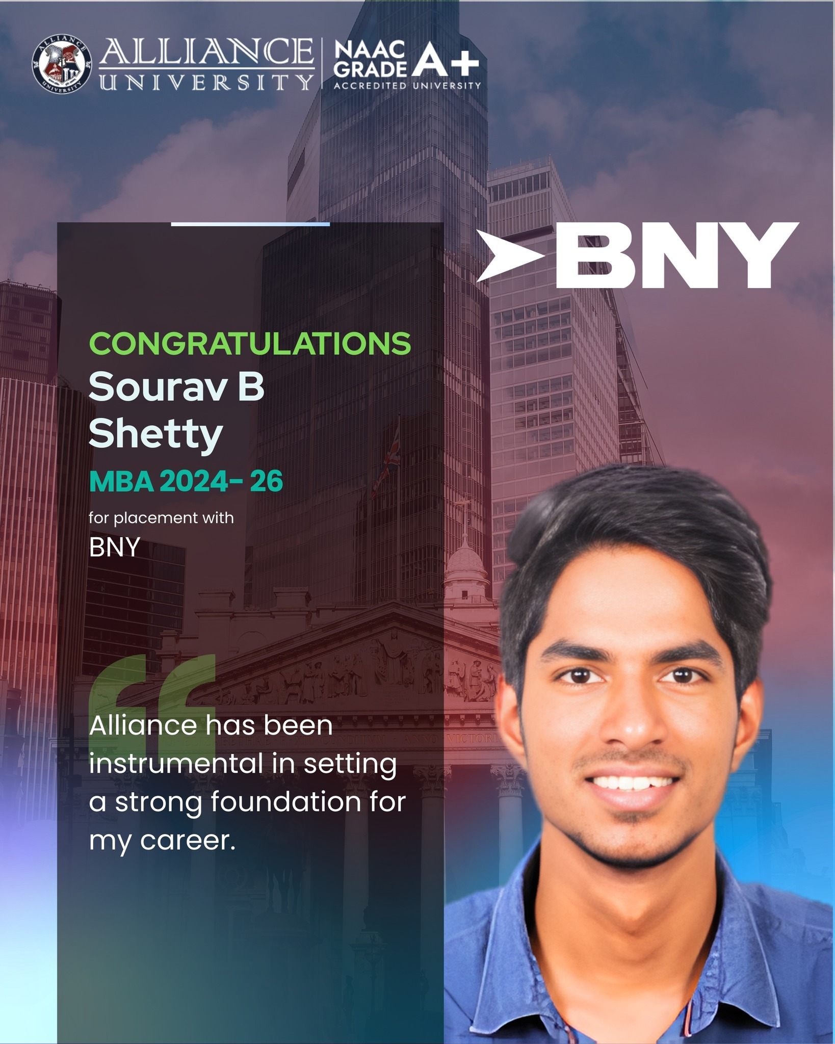 🎉 Congratulations to our MBA student... - Alliance University | Facebook