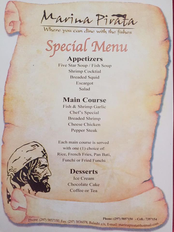 Marina Pirata Restaurant - Abo a bin disfruta di nos three course ...