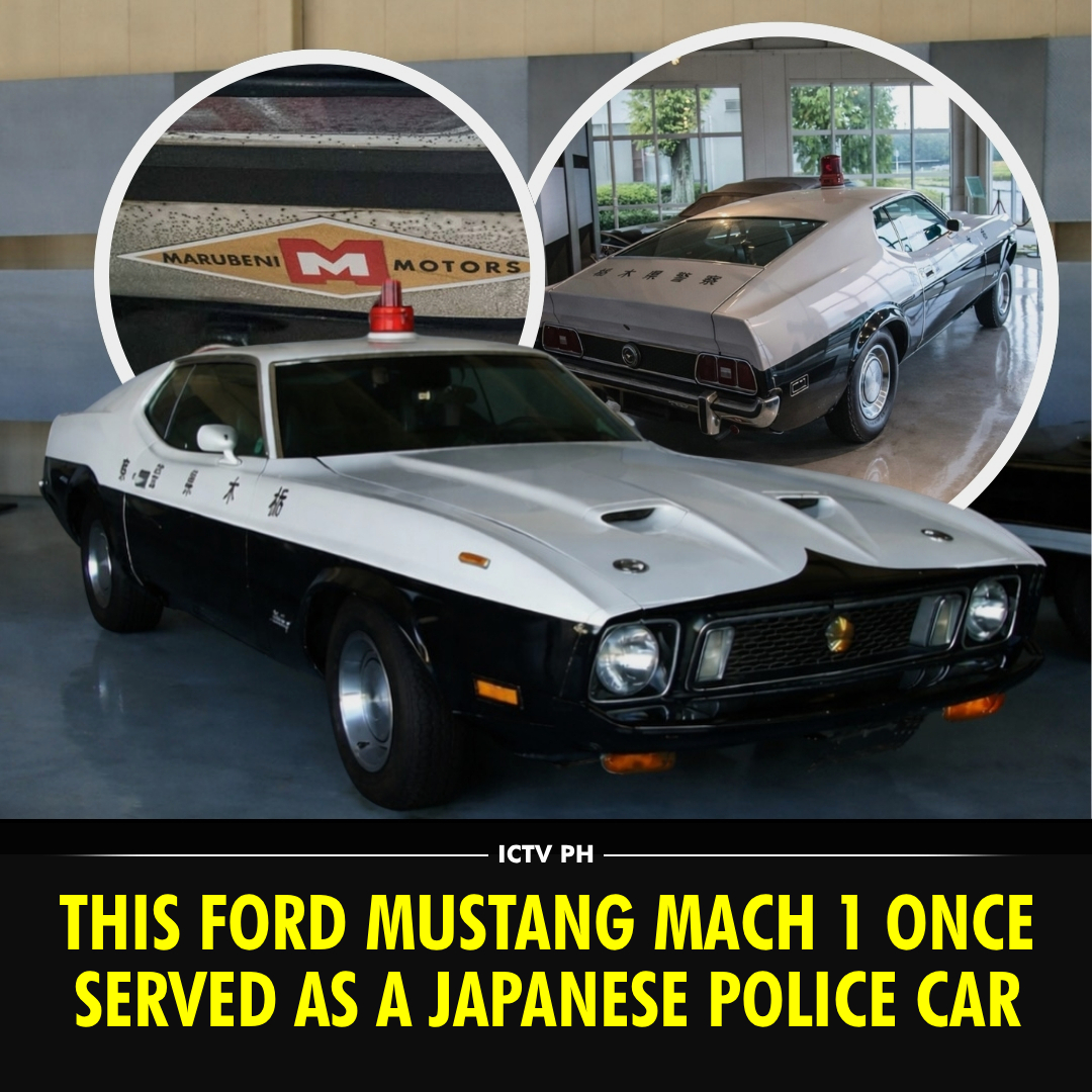 This Ford Mustang Mach 1 worked as a police car in Japan back in