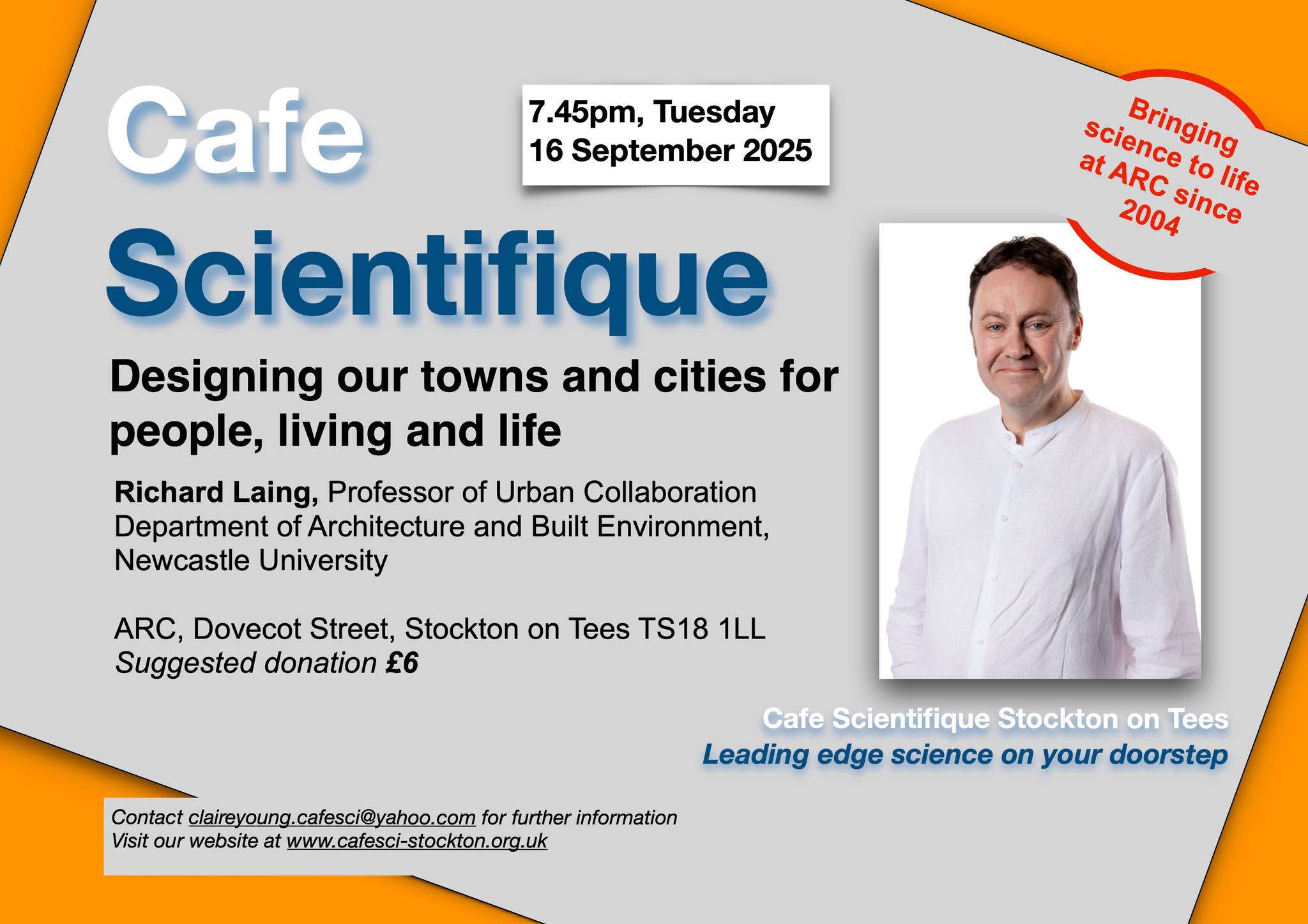 Cafe... - Cafe Scientifique - Stockton on Tees UK