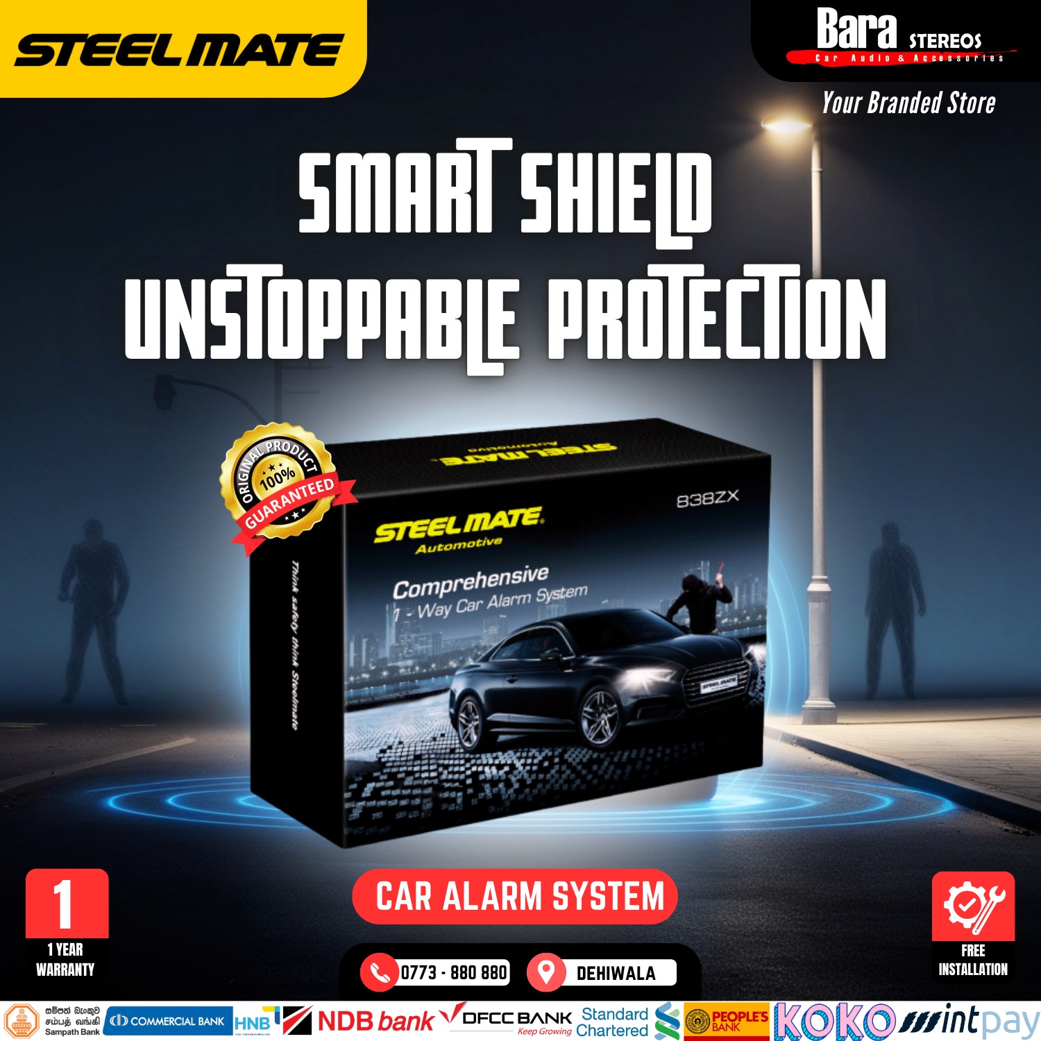 🔒 Secure Your Ride with the SteelMate 838ZX Car Alarm System