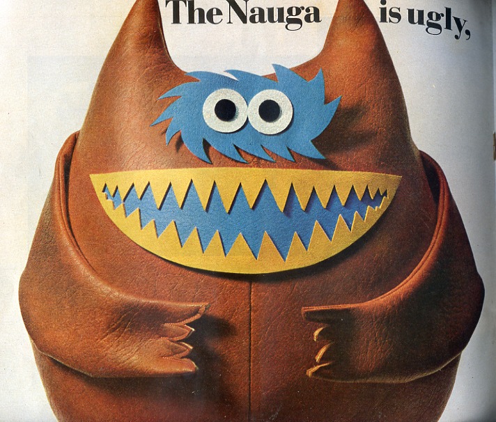 What are the unique features of a Nauga Monster from the 1960s?