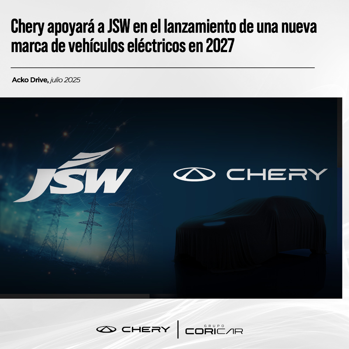 JSW lanzará una marca de vehículos... - Chery Costa Rica | Facebook