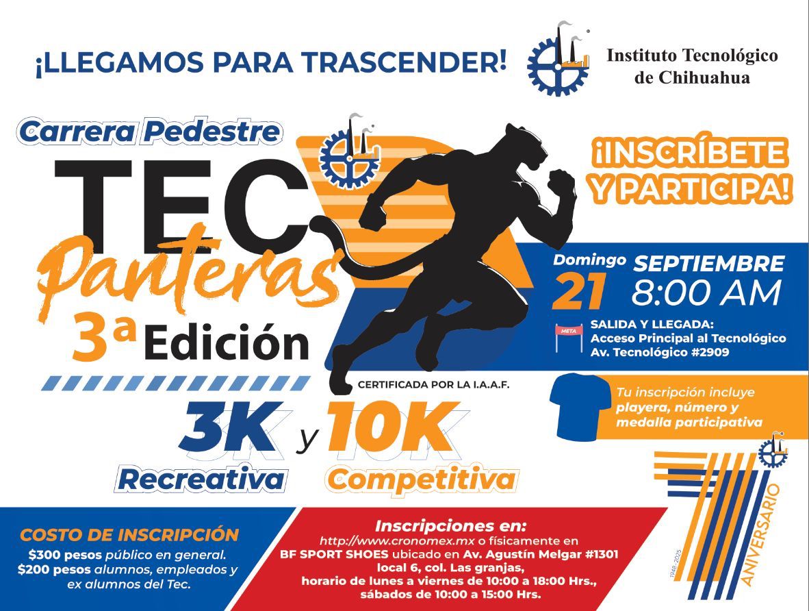 3a. Carrera Pedestre, Tec de Chihuahua.