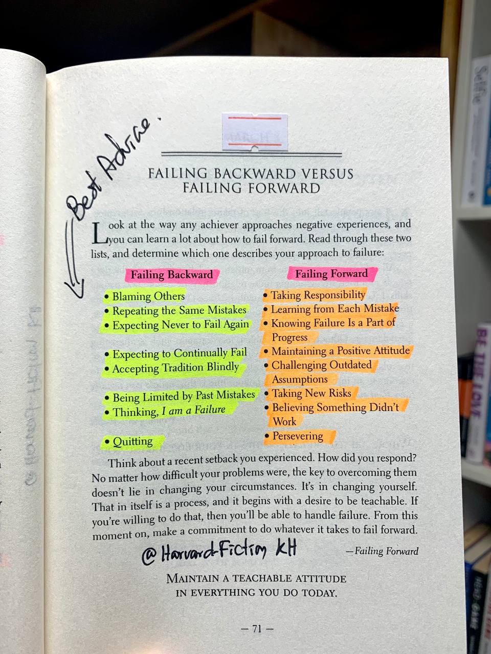 Failing Backward Vs. Failing Forward... - Harvard-Fiction KH