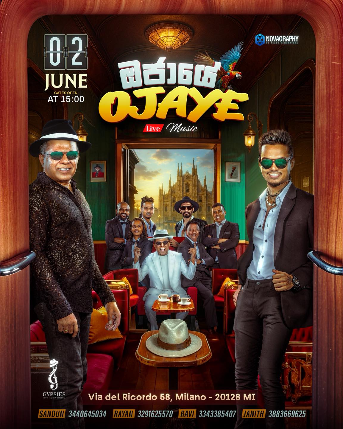 Gypsies - Ojaye/ Gypsies Are Coming to Milan! 🎶💜 Get ready for a night ...