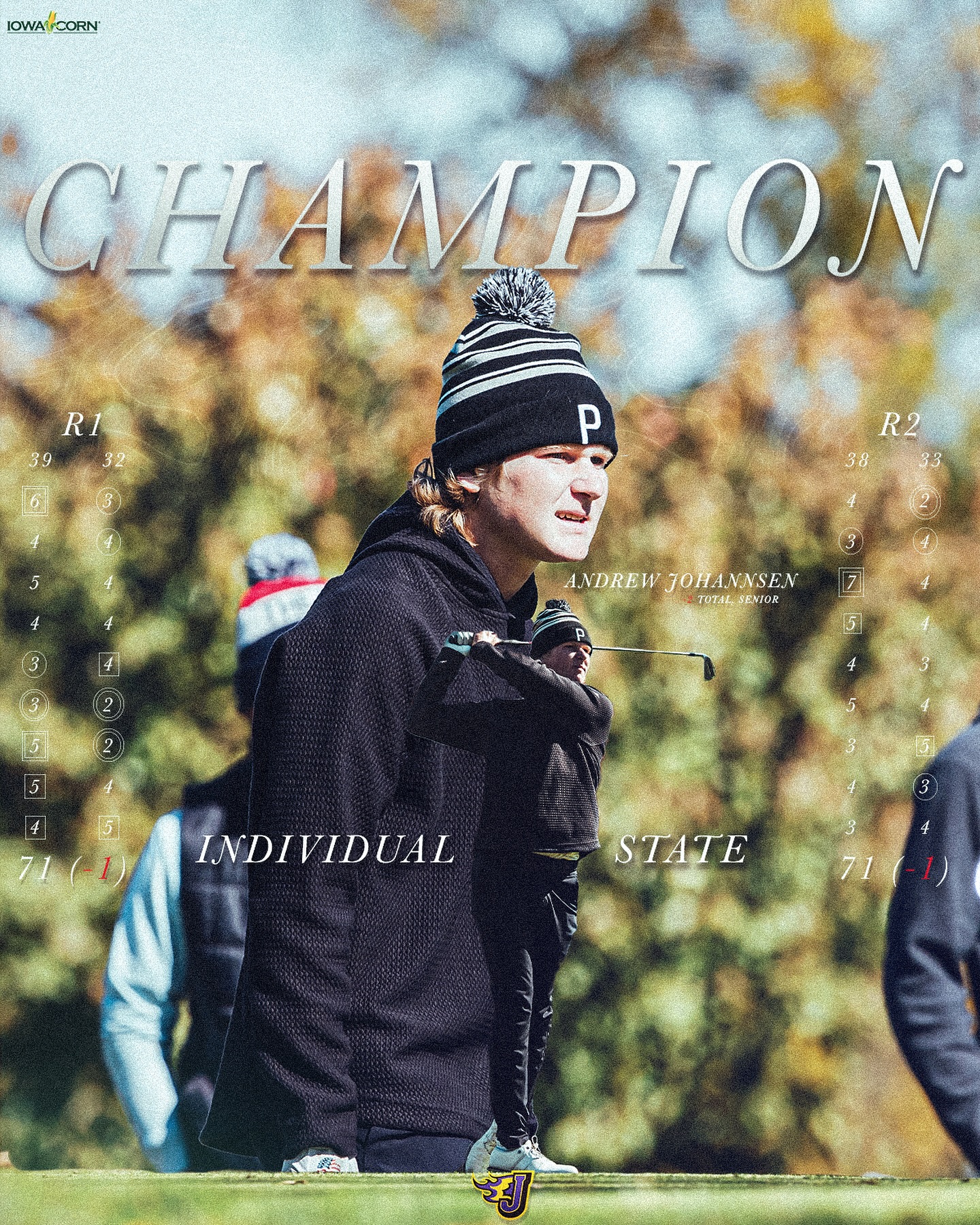 Andrew Johannsen wins Iowa 4A state golf championship