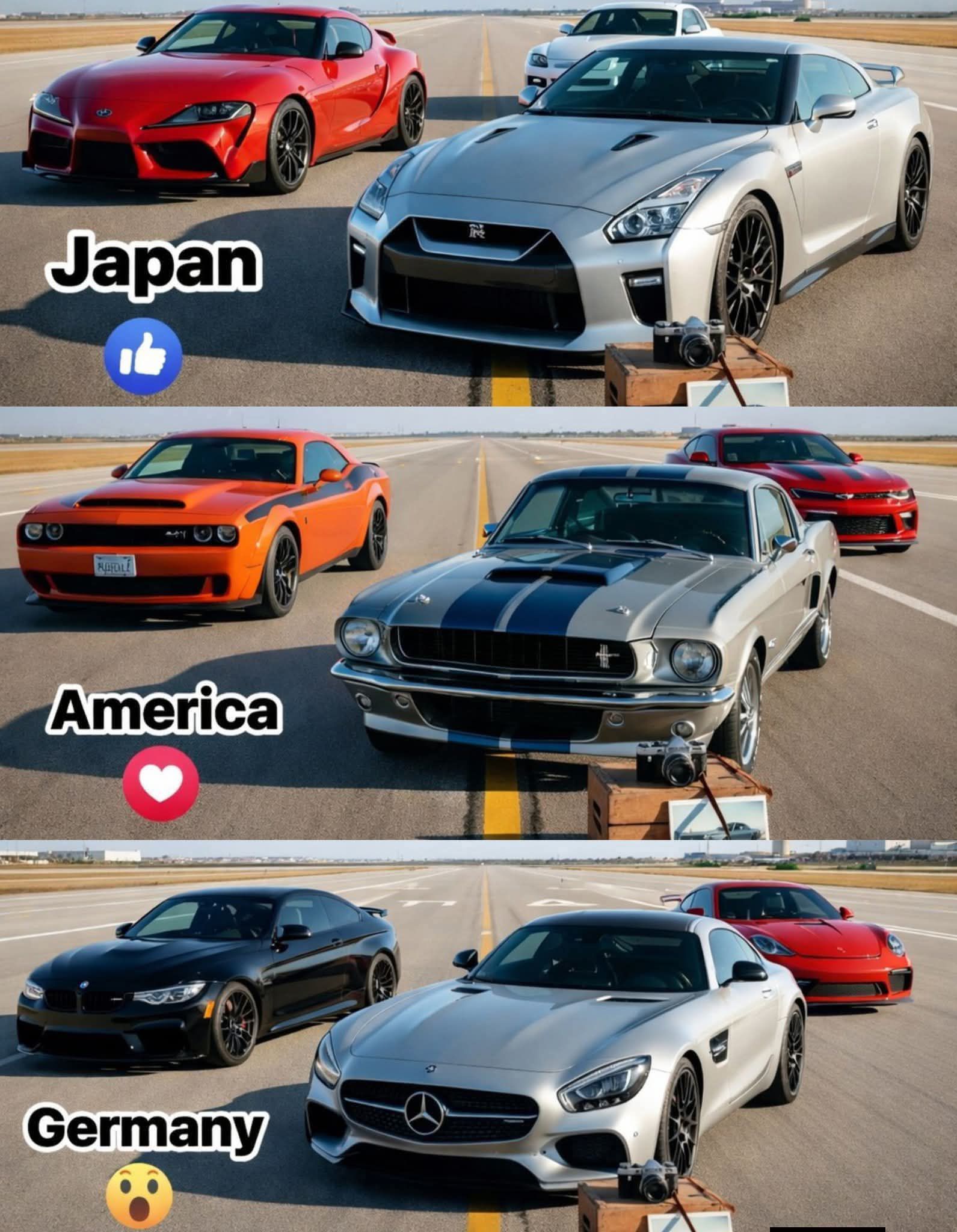 American Muscle Cars vs Japanese Cars Performance Comparison