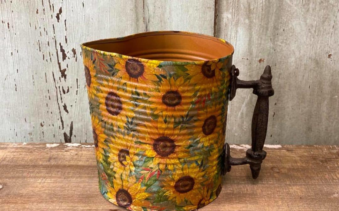 This - The Shabby Tree made this pitcher by decoupaging a can after ...
