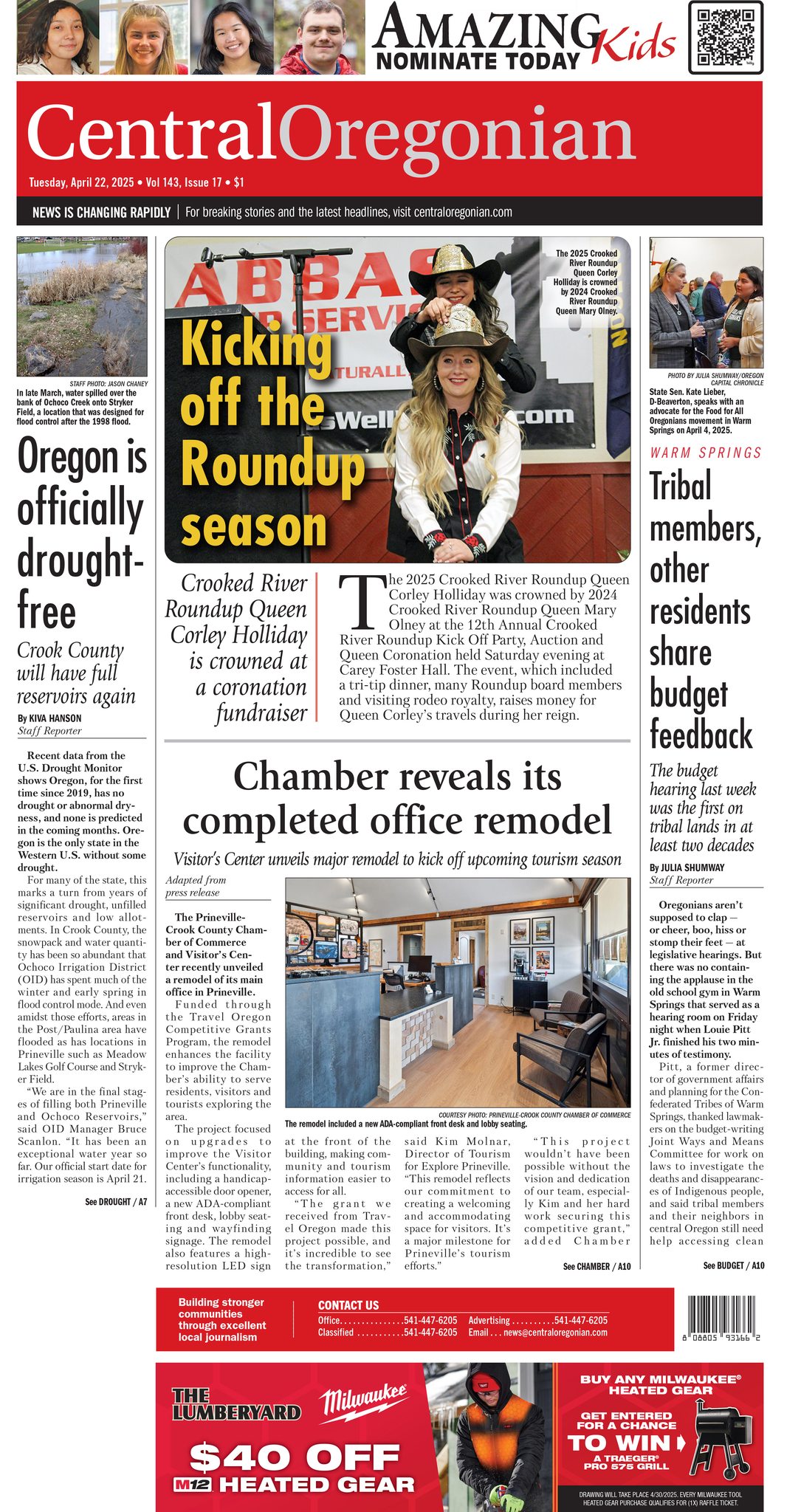Central - Here is a sneak peek at the front page of this week's Central ...