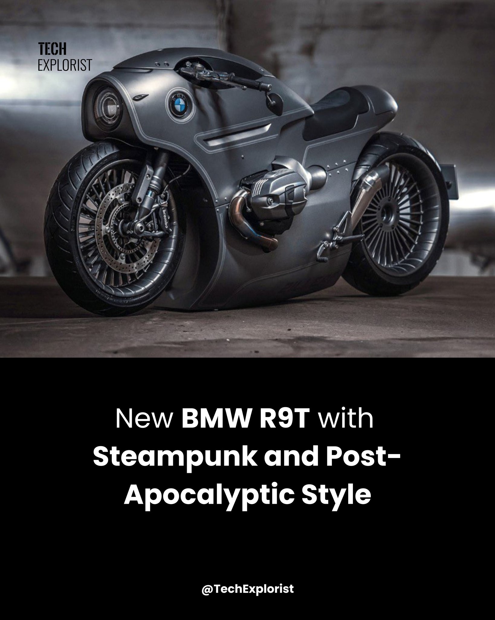Customized BMW R75/5 with 900cc engine and unique features