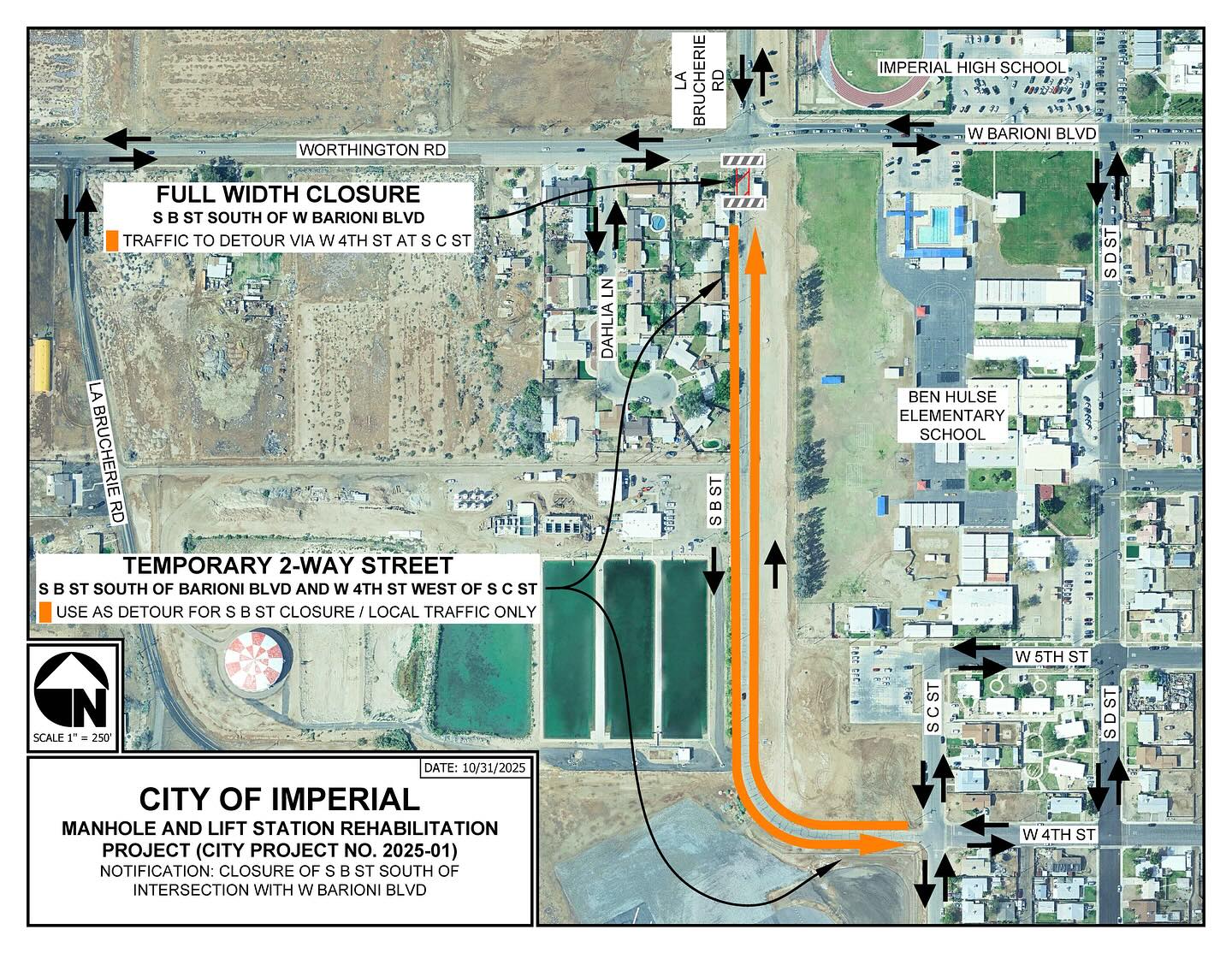 🚧 Road Closure Alert 🚧 Continued work... - City of Imperial | Facebook