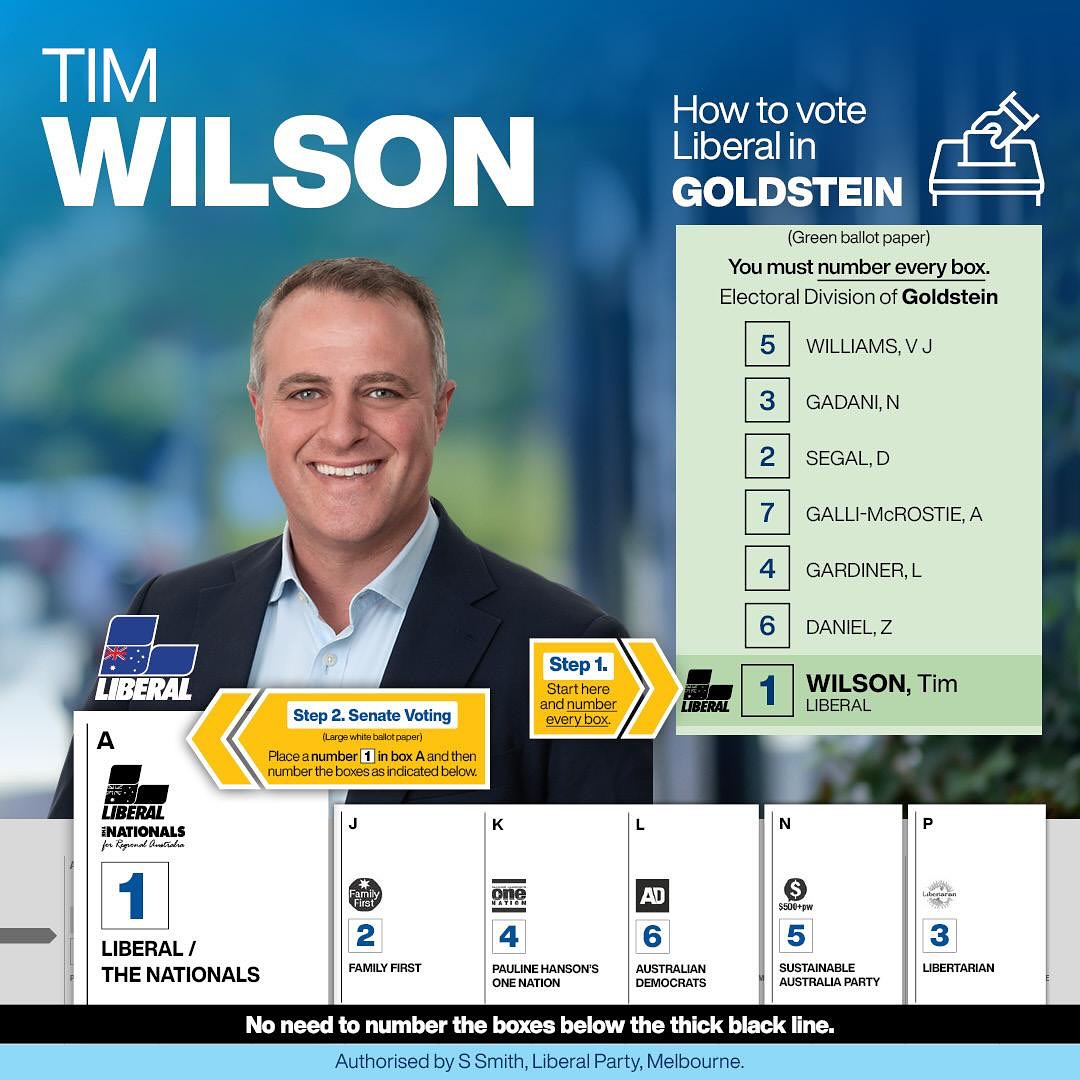 Tim Wilson... - Tim Wilson - Liberal Candidate for Goldstein
