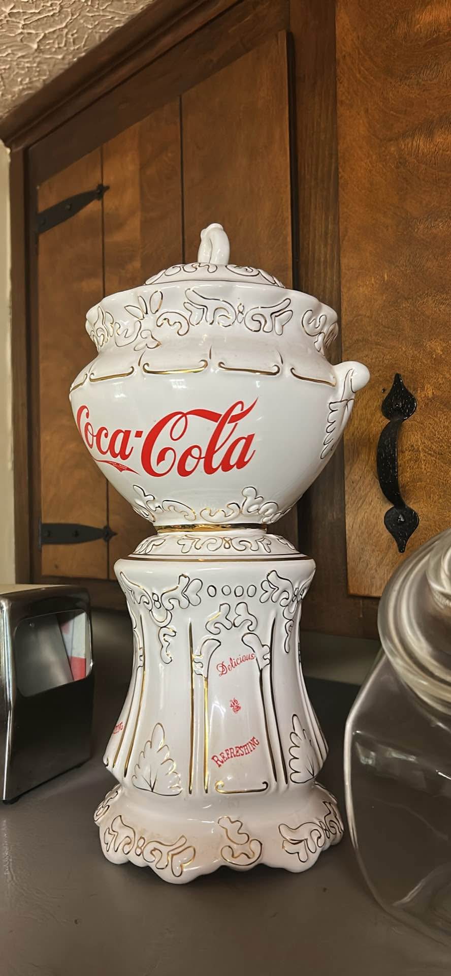 Vintage Coca-Cola Ceramic Display Urn – Gold Trim Collector Piece ...
