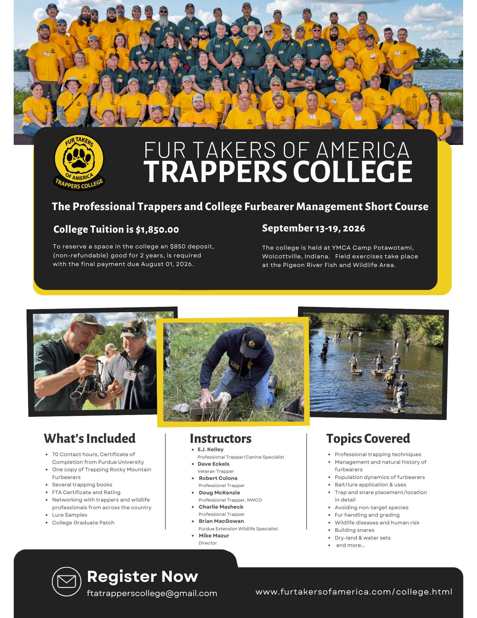 Fur - FTA Trapper's College is the only one of its kind in the world ...