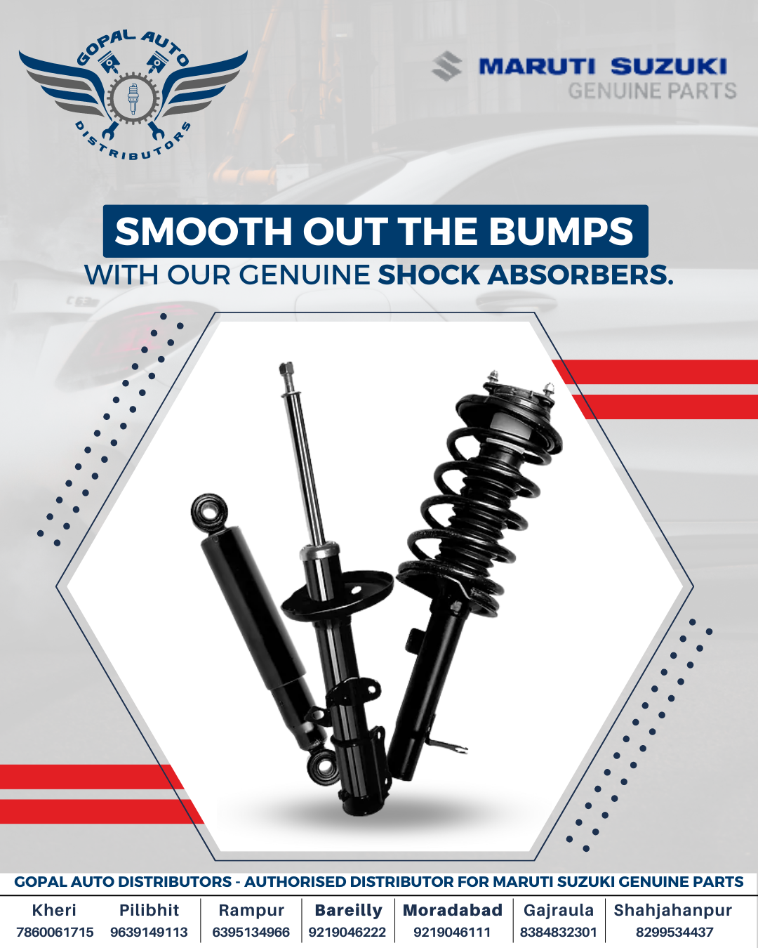 Gopal Autos - Smooth out the bumps with our Genuine Shock...