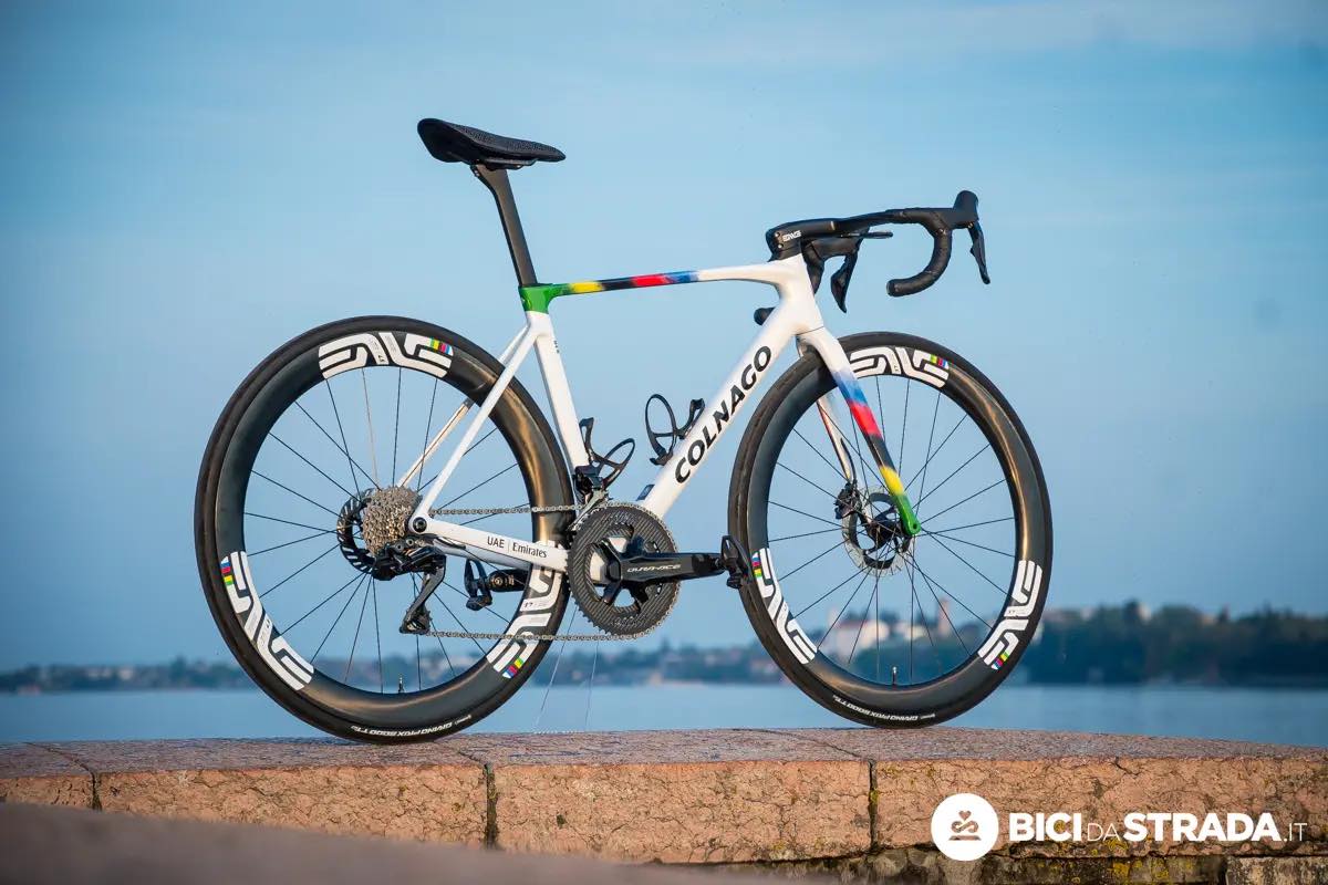 Tadej Pogacar's authentic 2021 Colnago V3RS UAE Team Emirates bike