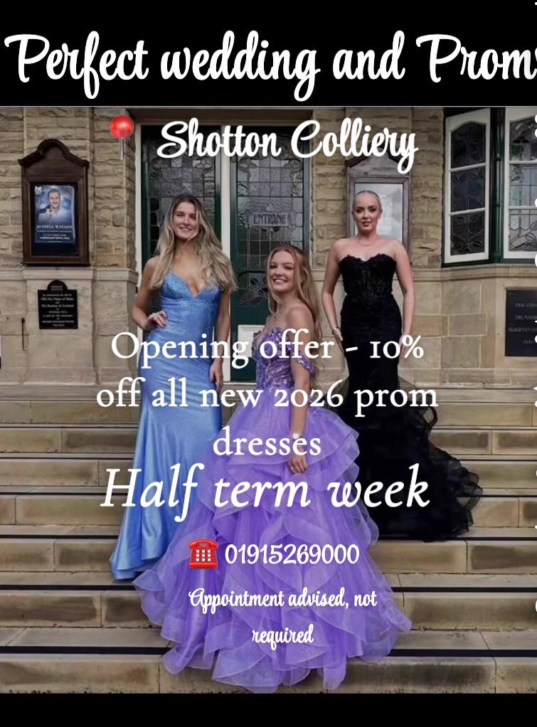 Perfect - 10% off all new prom 2026 for half term… yep, you heard ...