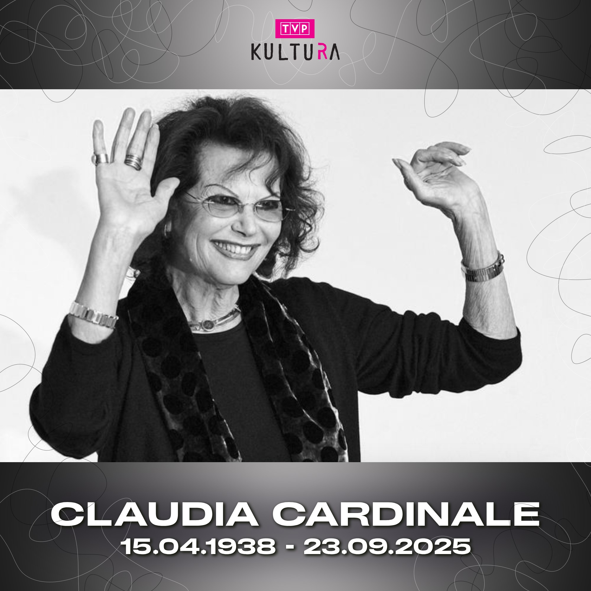 TVP - 🎬 W wieku 87 lat zmarła Claudia Cardinale, aktorka, ikona ...