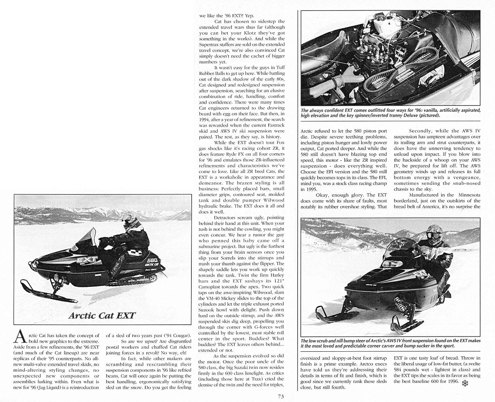 kitty catページ 1997 Arctic Cat advertisement for the Kitty Cat snowmobile. #TBT