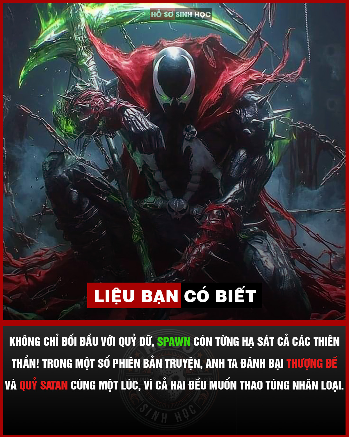 Hồ Sơ Sinh Học - 🔥 SỰ THẬT ĐÁNG SỢ VỀ SPAWN – CHIẾN BINH ĐỊA NGỤC KHÔNG ...