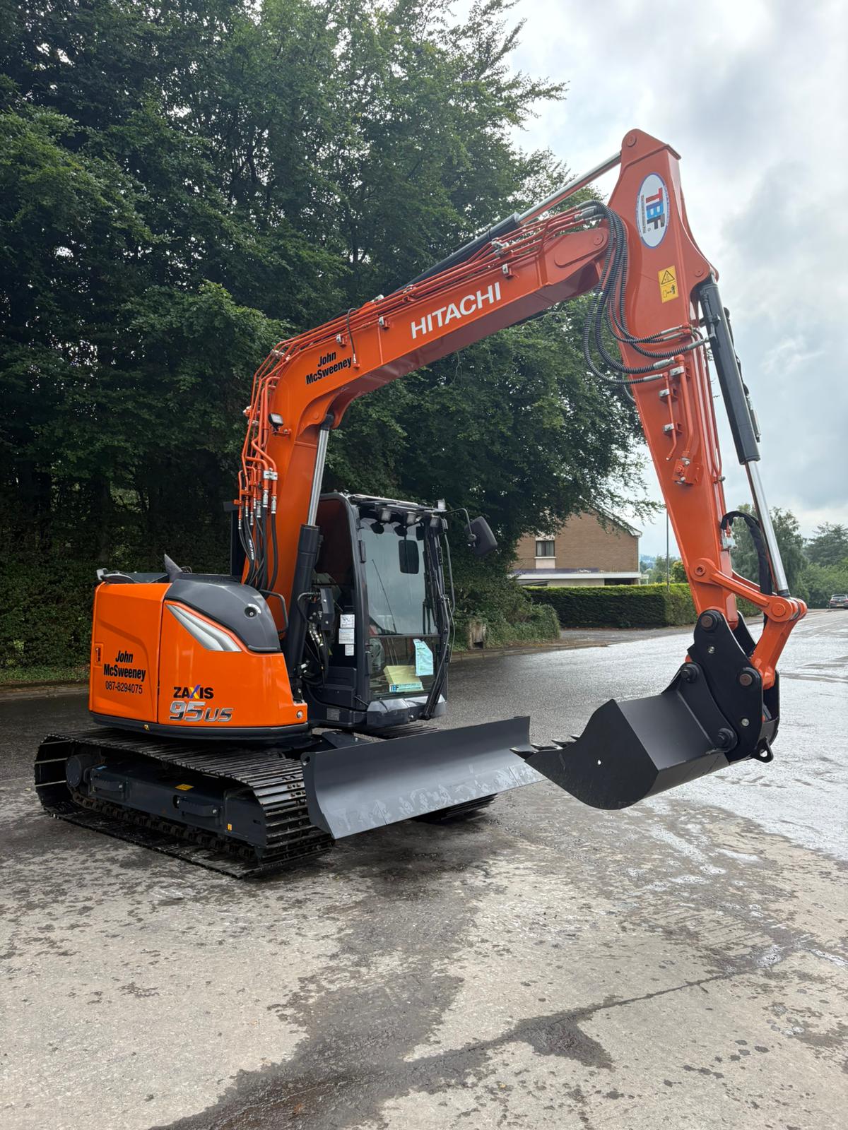 🟧 ⬛ JOHN J MCSWEENEY PLANT HIRE LTD'S NEW HITACHI ZX95US-7