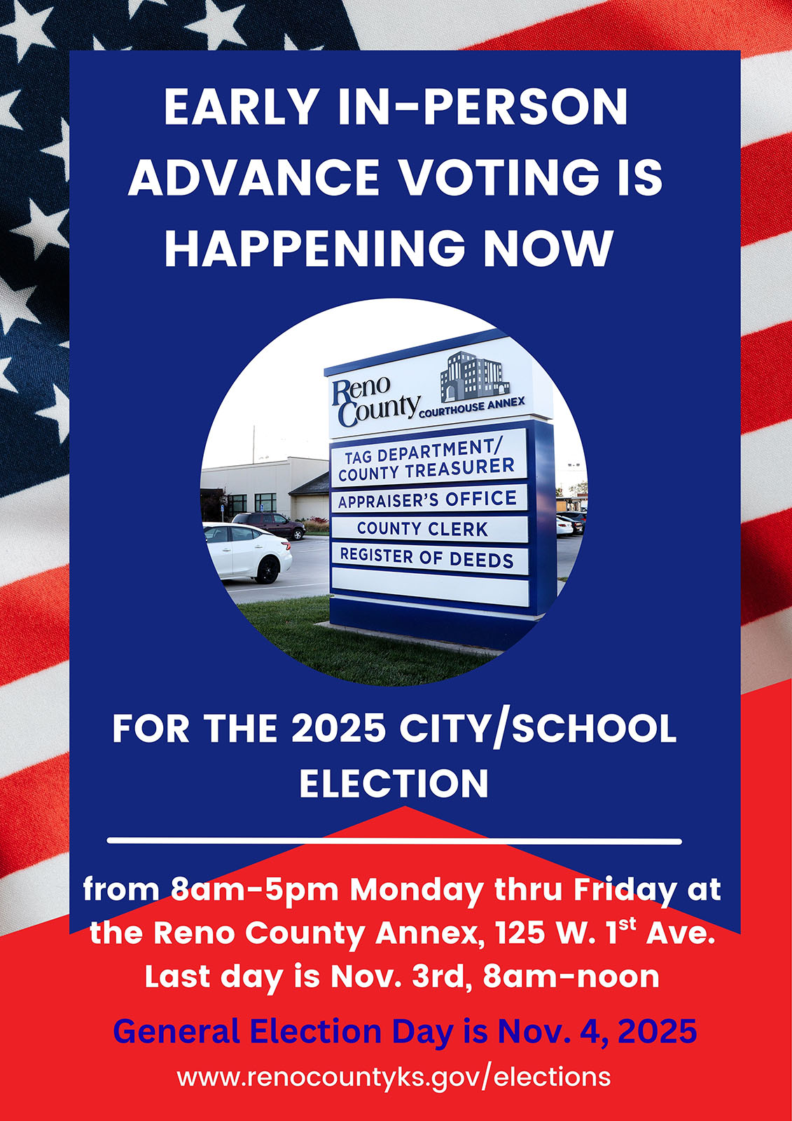 🗳️ Advance Voting is... - Reno County, Kansas - Government | Facebook