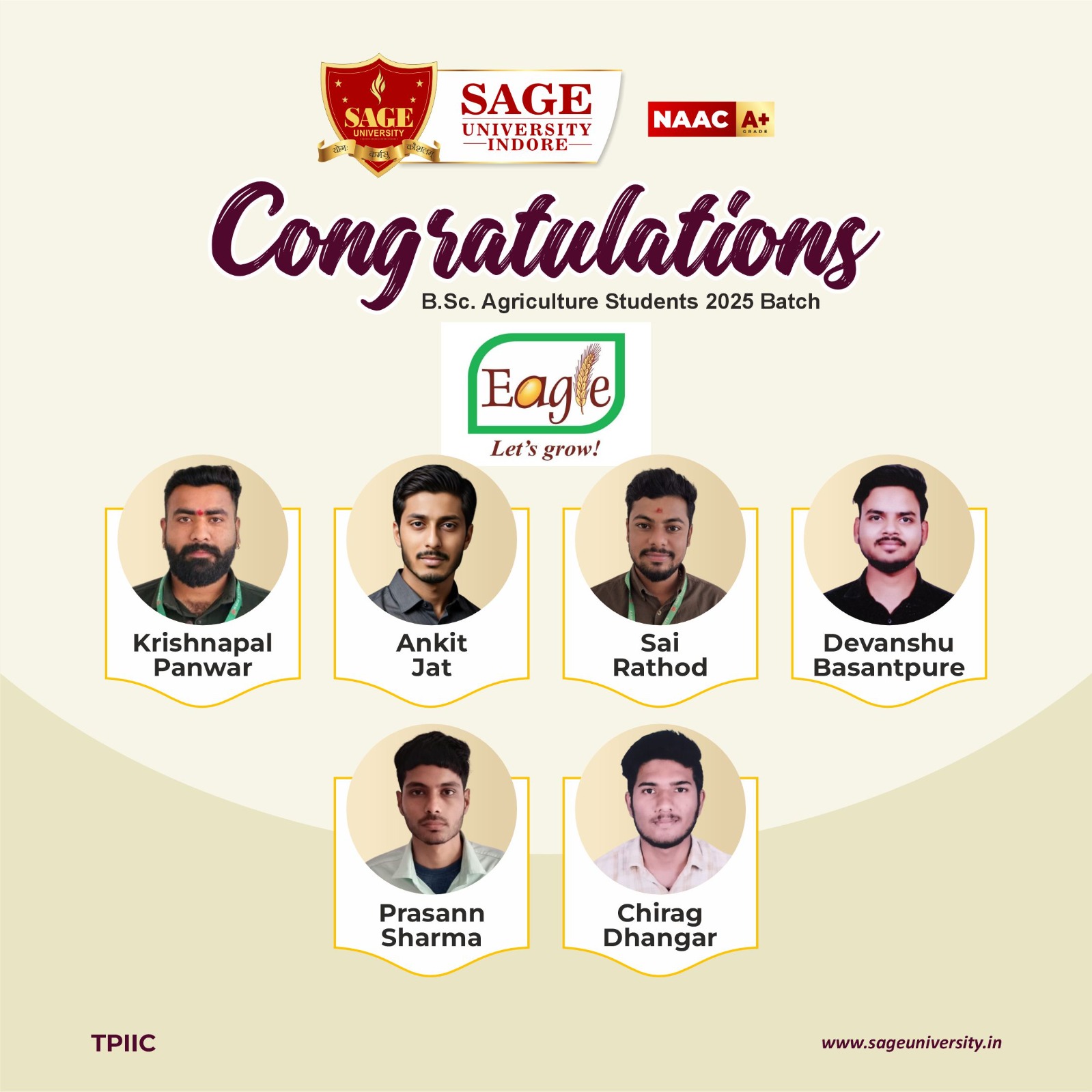 SAGE - Congratulations to our B.Sc. (Hons.) Agriculture Students for ...