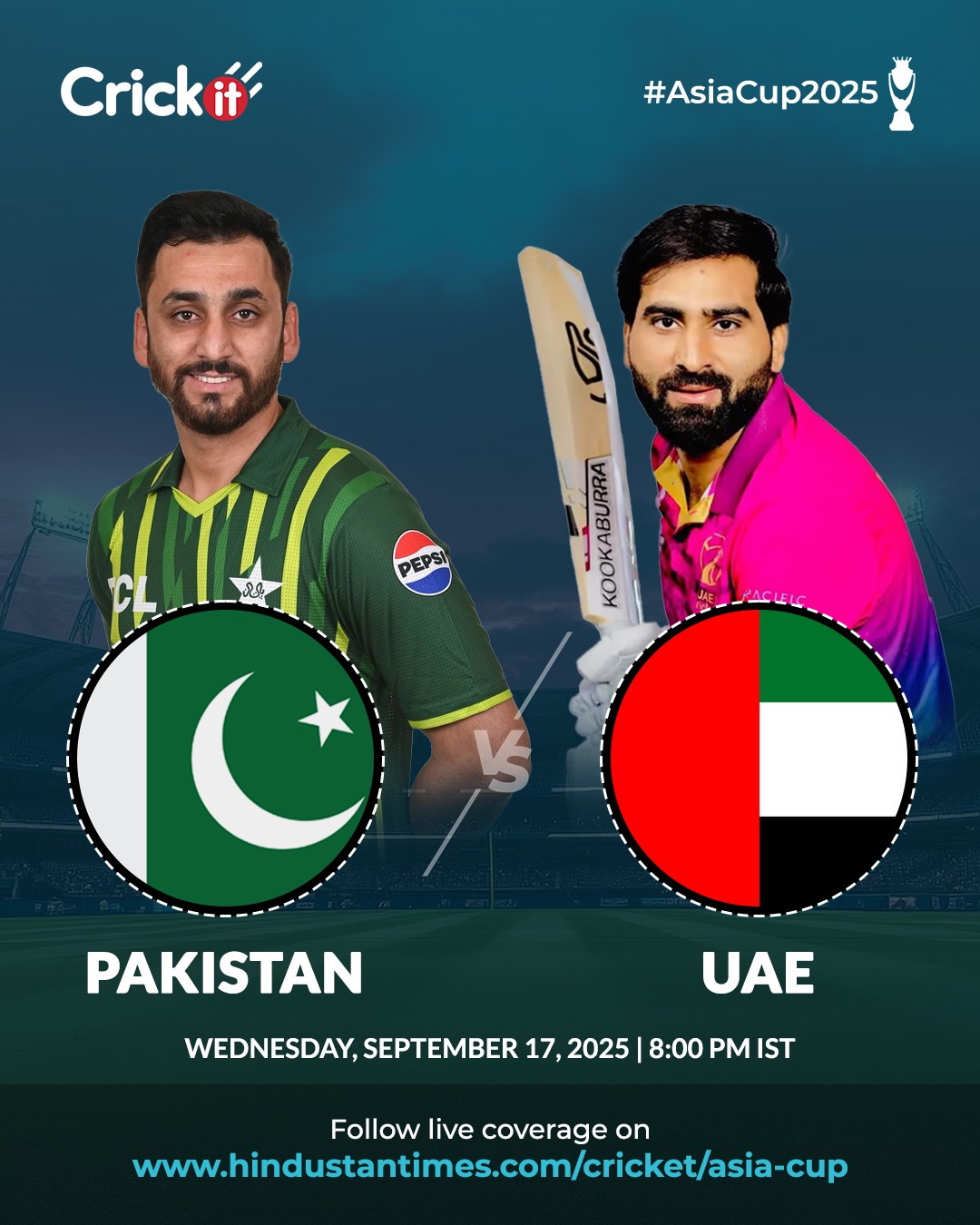 Hindustan - #CrickIt |🔥 Pakistan vs UAE! 🔥 The #AsiaCup2025 battle ...