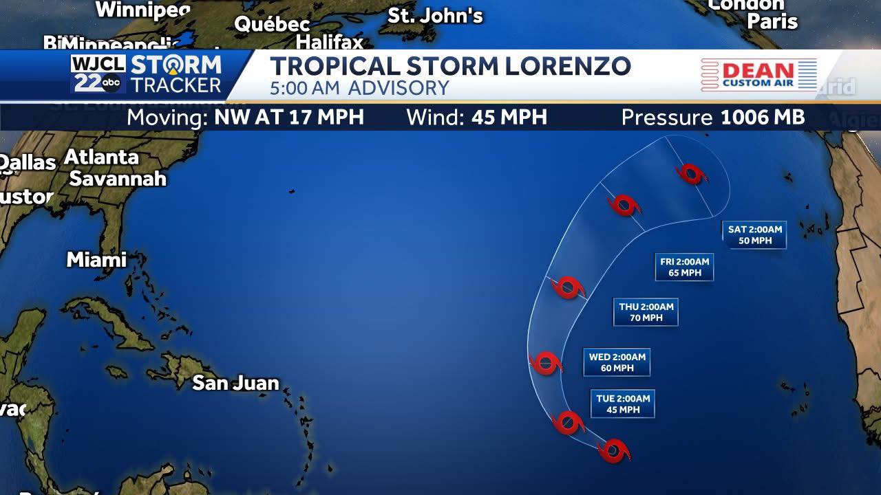 TRACKING THE TROPICS | Tropical Storm Lorenzo has formed in the