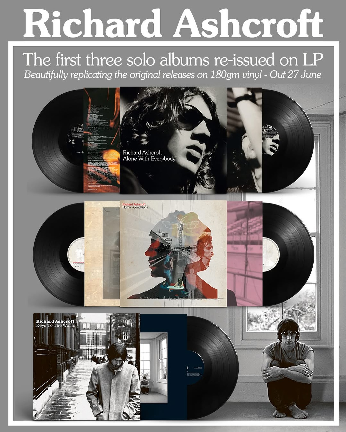 NEW | Richard Ashcroft - 3x Reissues: Vinyl LP Richard Ashcroft's