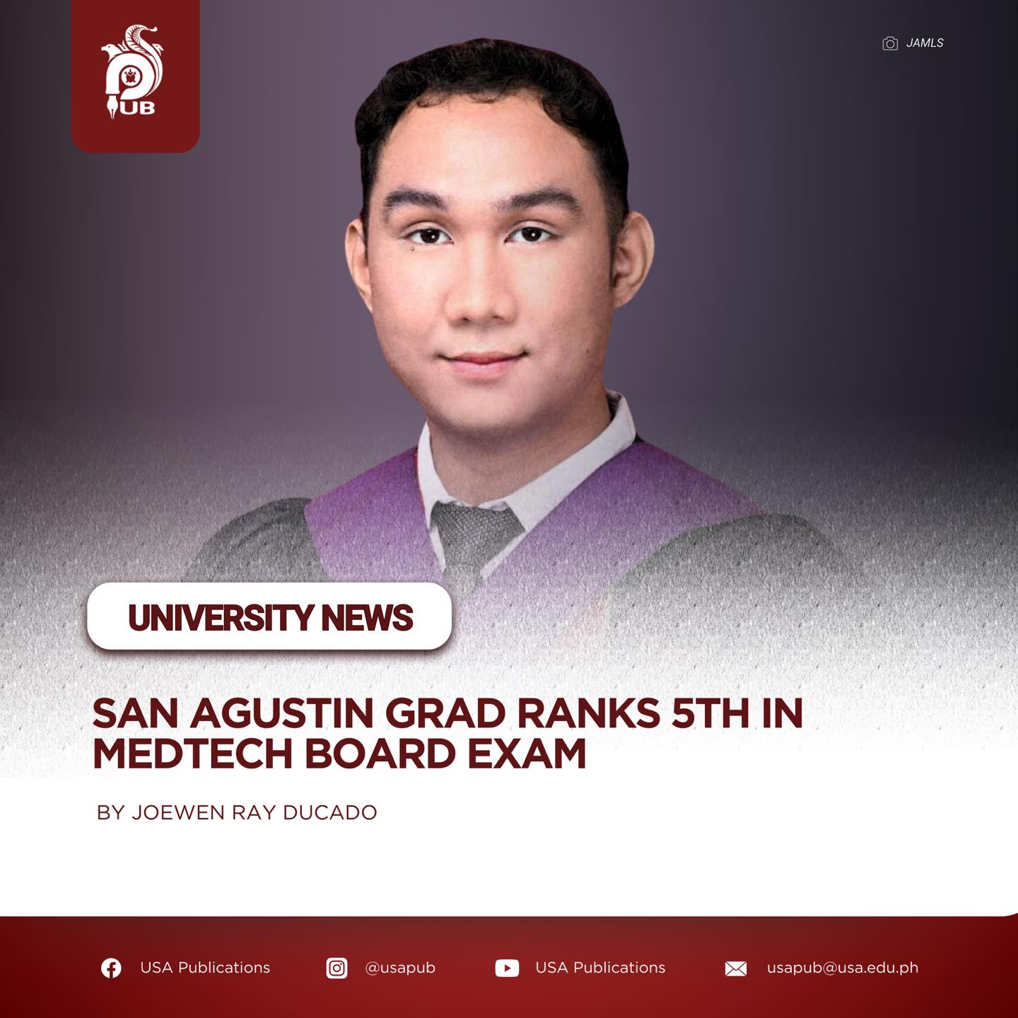 BREAKING: SAN AGUSTIN GRAD RANKS 5TH IN... - USA Publications | Facebook