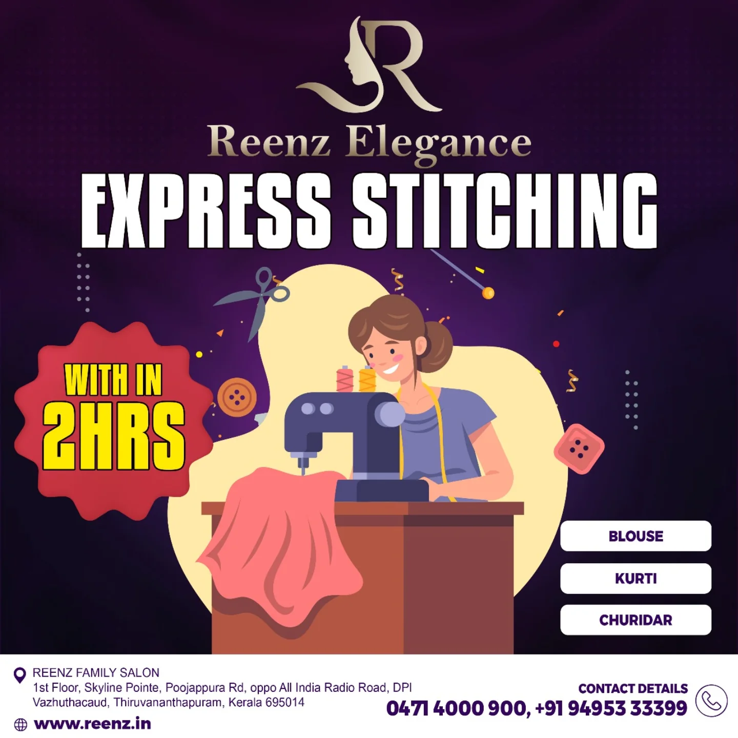 Reenz Unisex Salon | Thiruvananthapuram