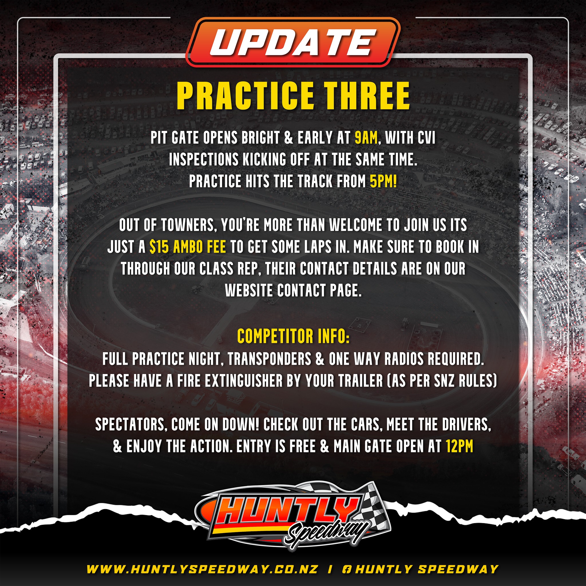 Huntly - 📅 Saturday, 18 October 2025 ️ Pit Gate Opens: 9AM ️ CVI ...