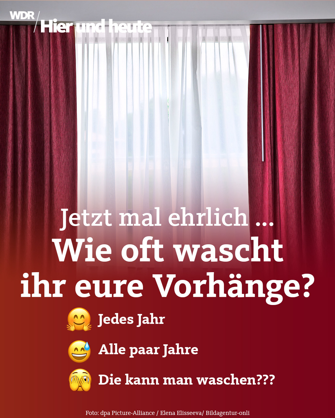 Experten empfehlen, Gardinen und Vorhänge mindestens zweimal im Jahr zu waschen. 🧽Aber macht das wirklich jemand?