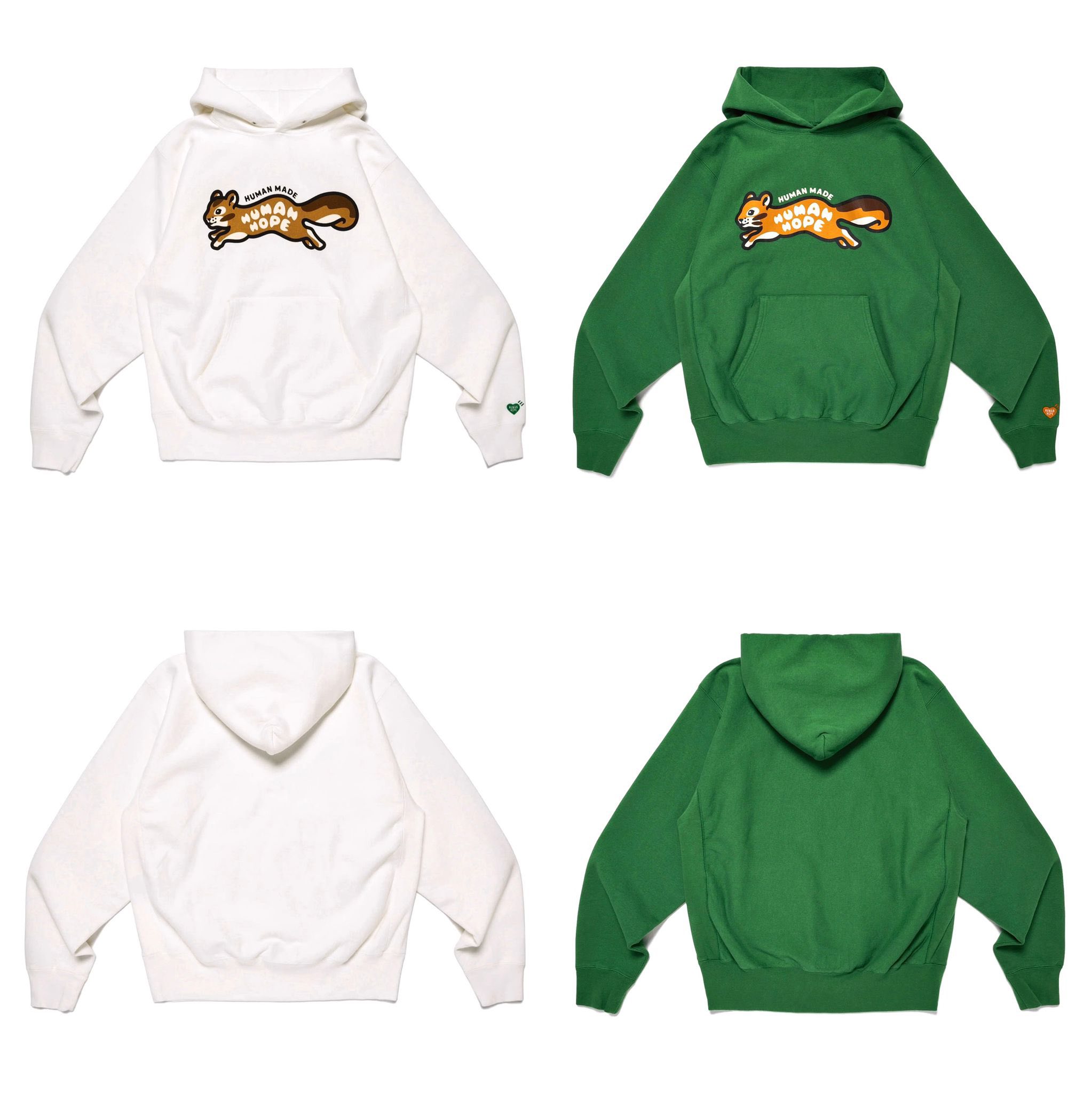 Human Made x BTS Human Hope Heavyweight Hoodie White & Green各 